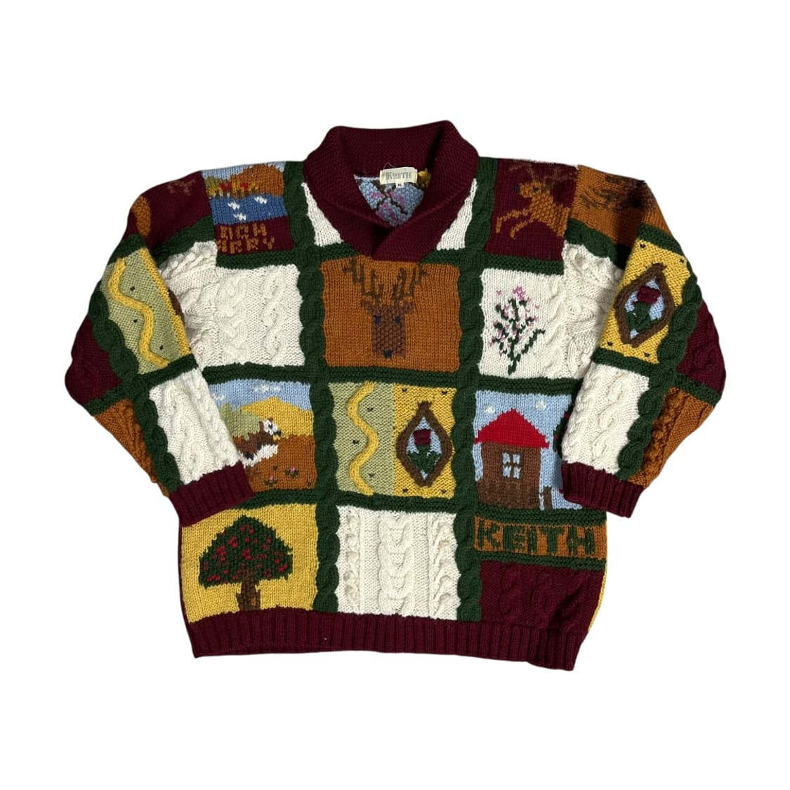 [Keith] 키이스 재팬 핸드메이드 숄카라 울 니트 상품이미지1