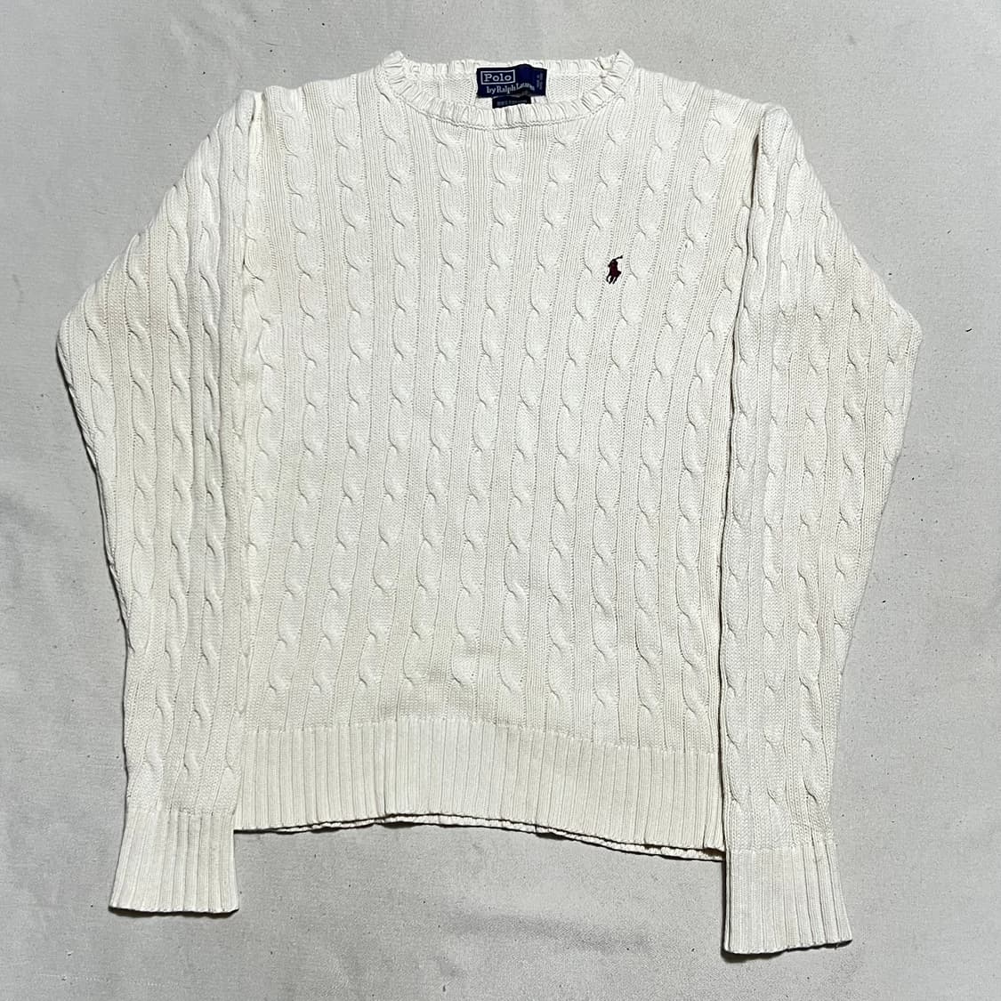 L 폴로랄프로렌 화이트 케이블 니트 상품이미지2