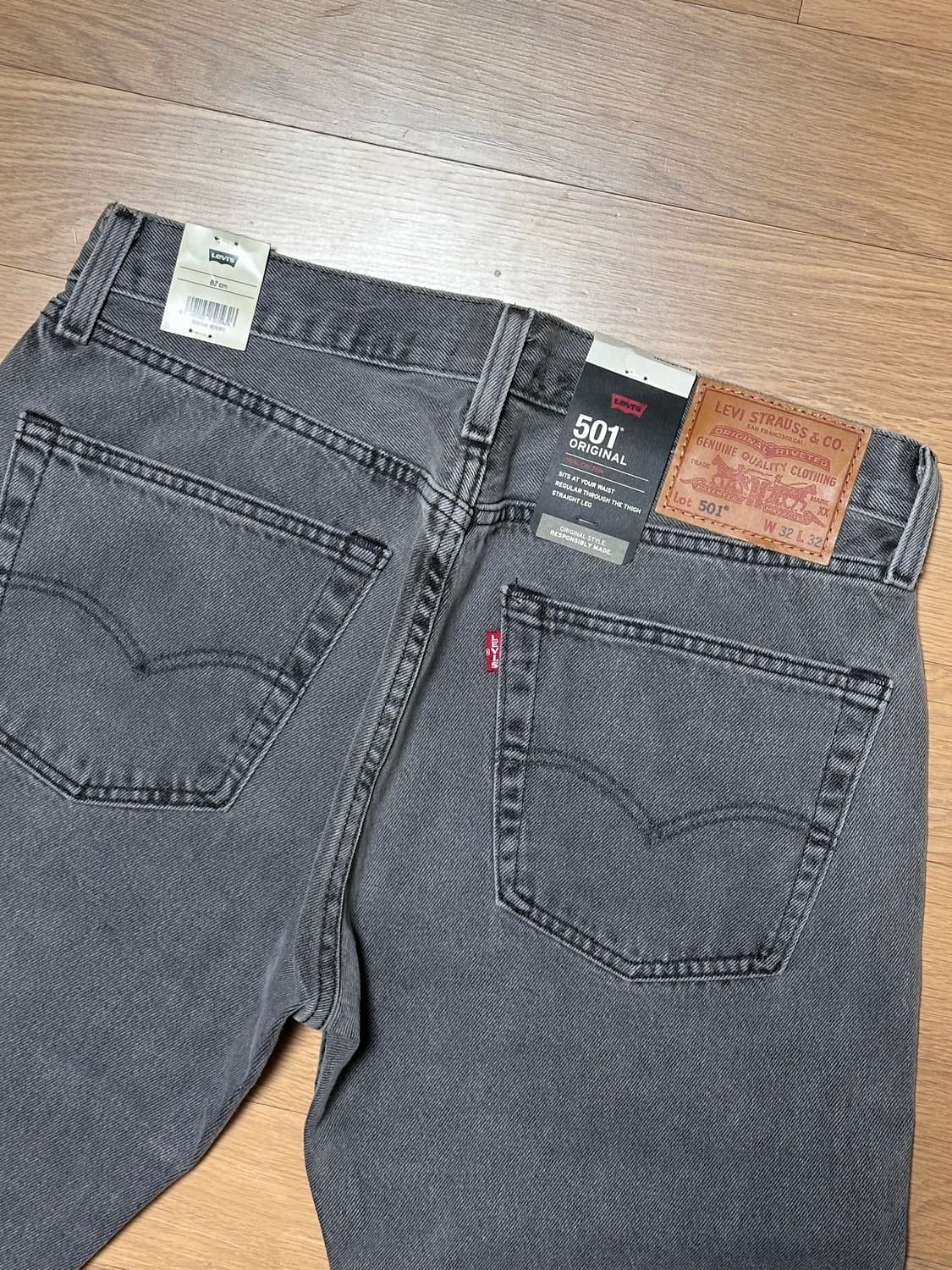 신품32*32 리바이스 501 그레이 상품이미지4