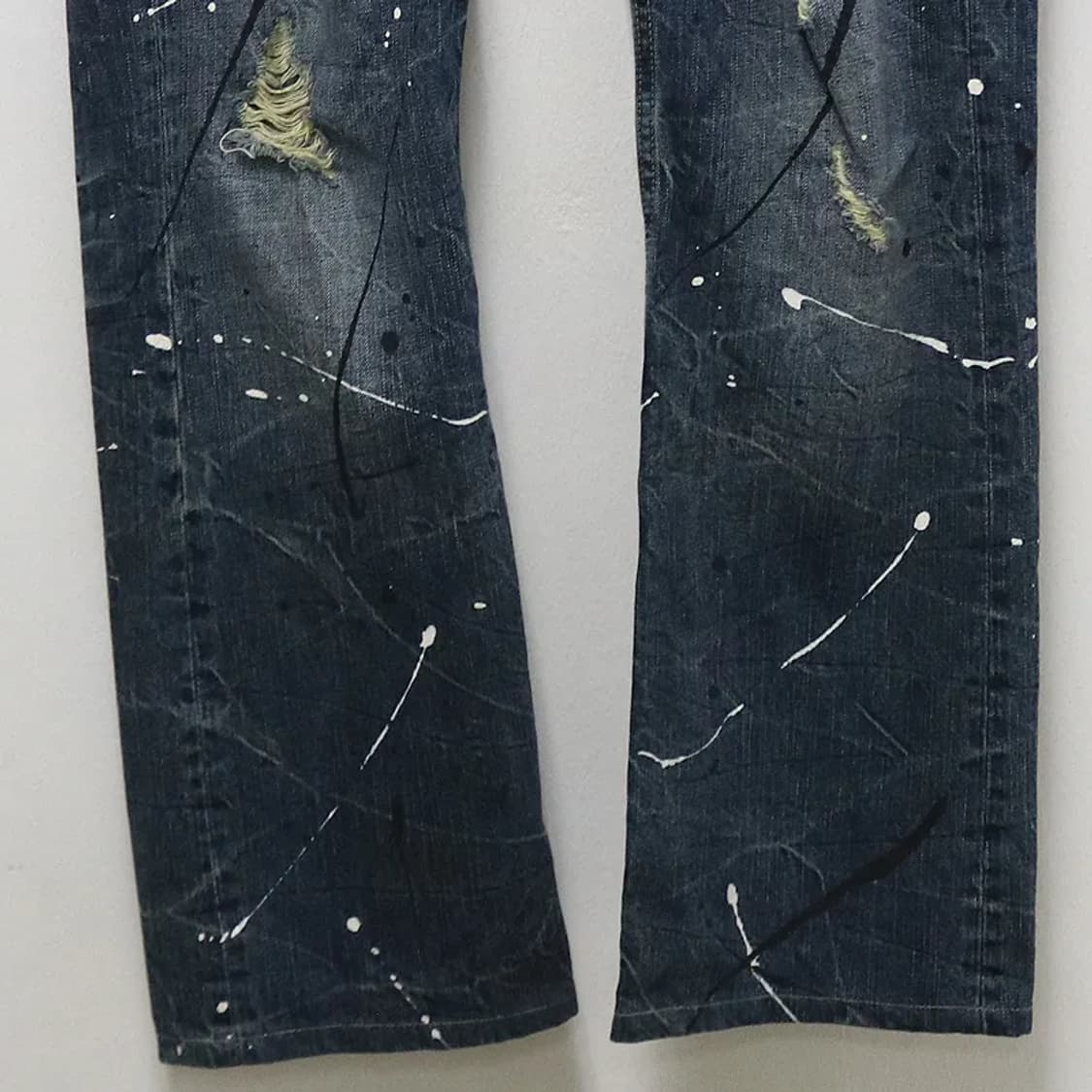 Y2K 페인팅 디테일 데님팬츠 61140 상품이미지5