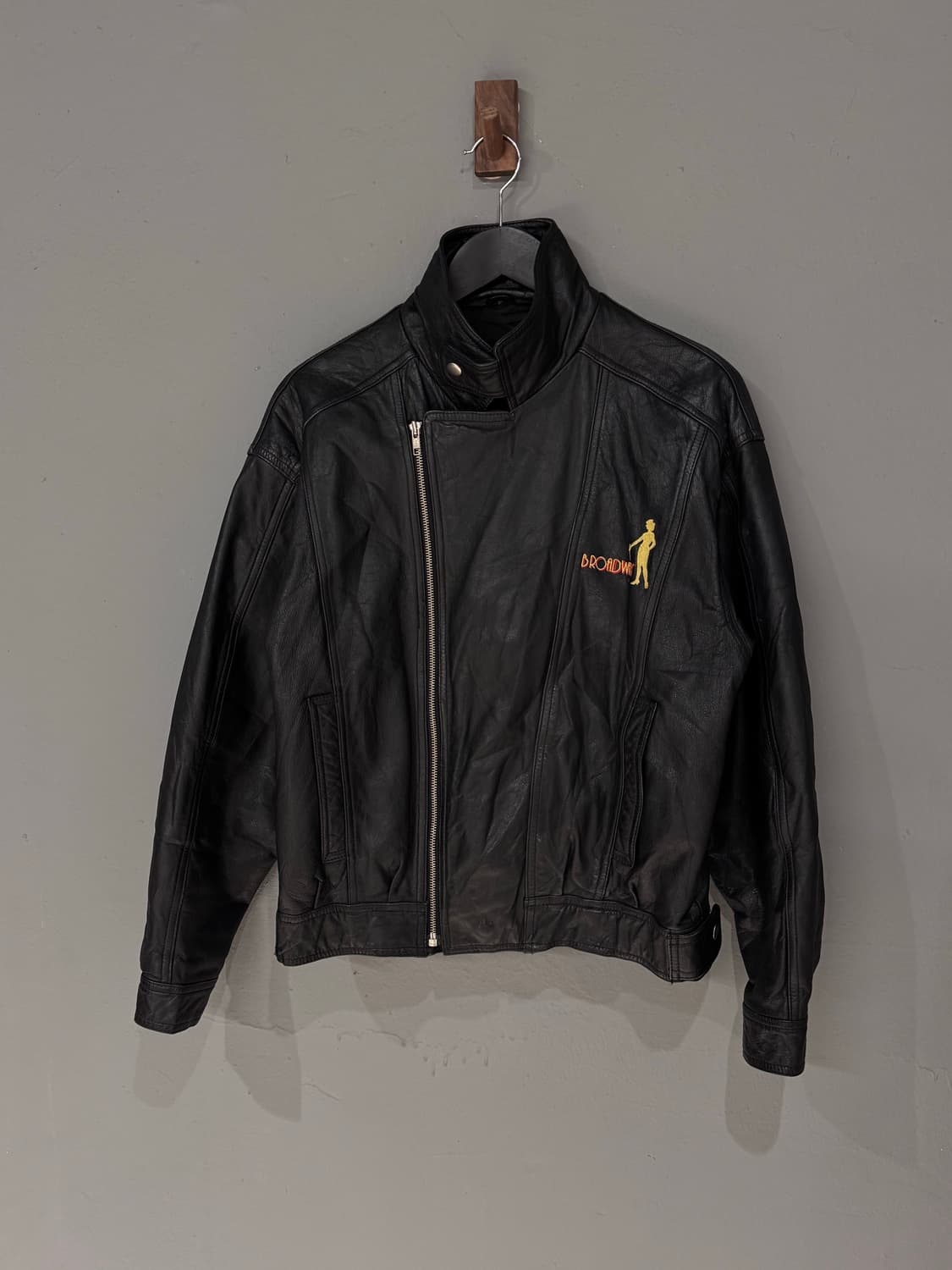 Broadway 언발란스 비대칭 소가죽자켓  상품이미지2