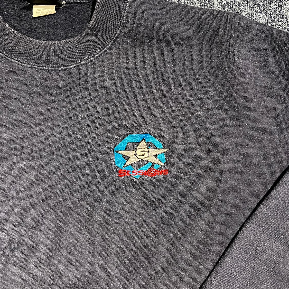 빈티지 90s SESSIONS 자수 로고 스웻셔츠 상품이미지3