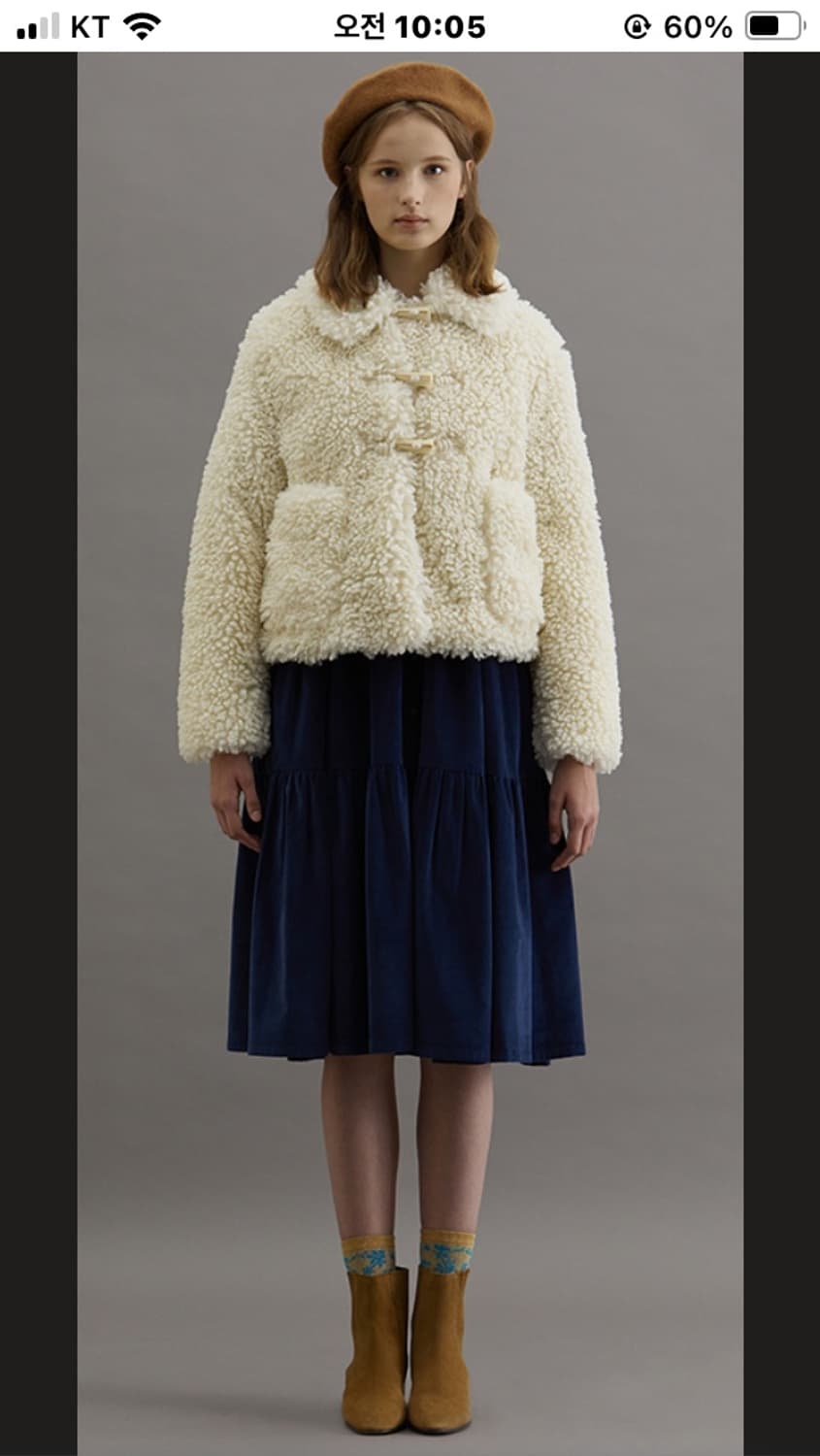 NEUL 뽀글이 토글 자켓 아이보리 상품이미지3