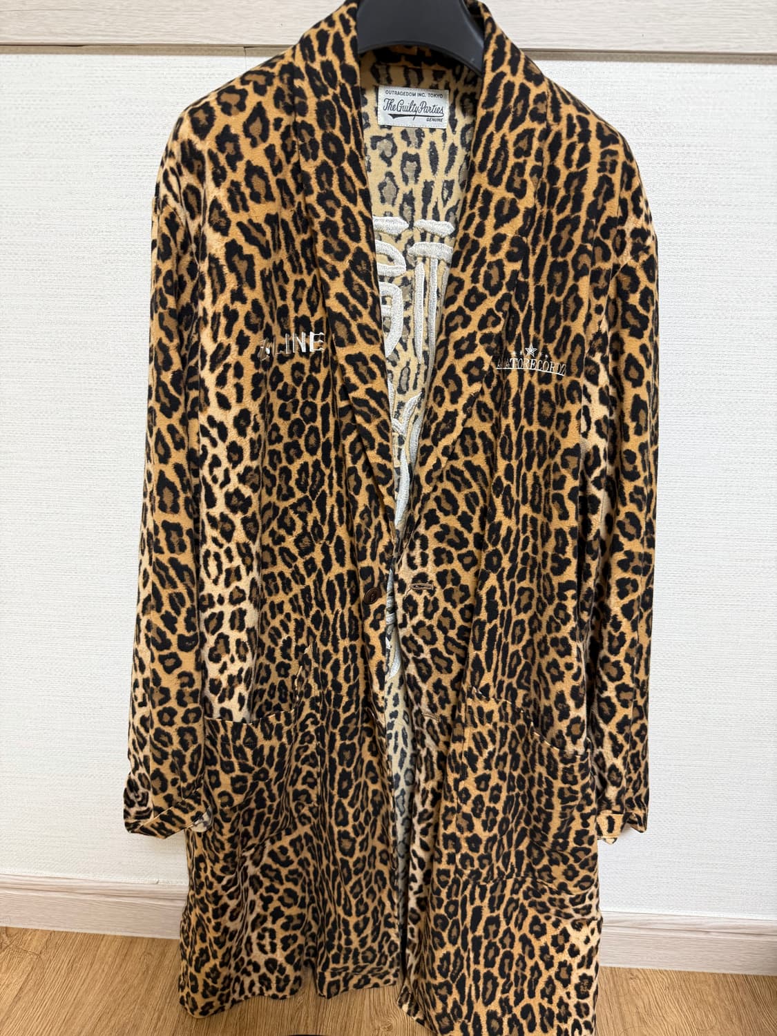와코마리아 레오파드 가운 코트 상품이미지1
