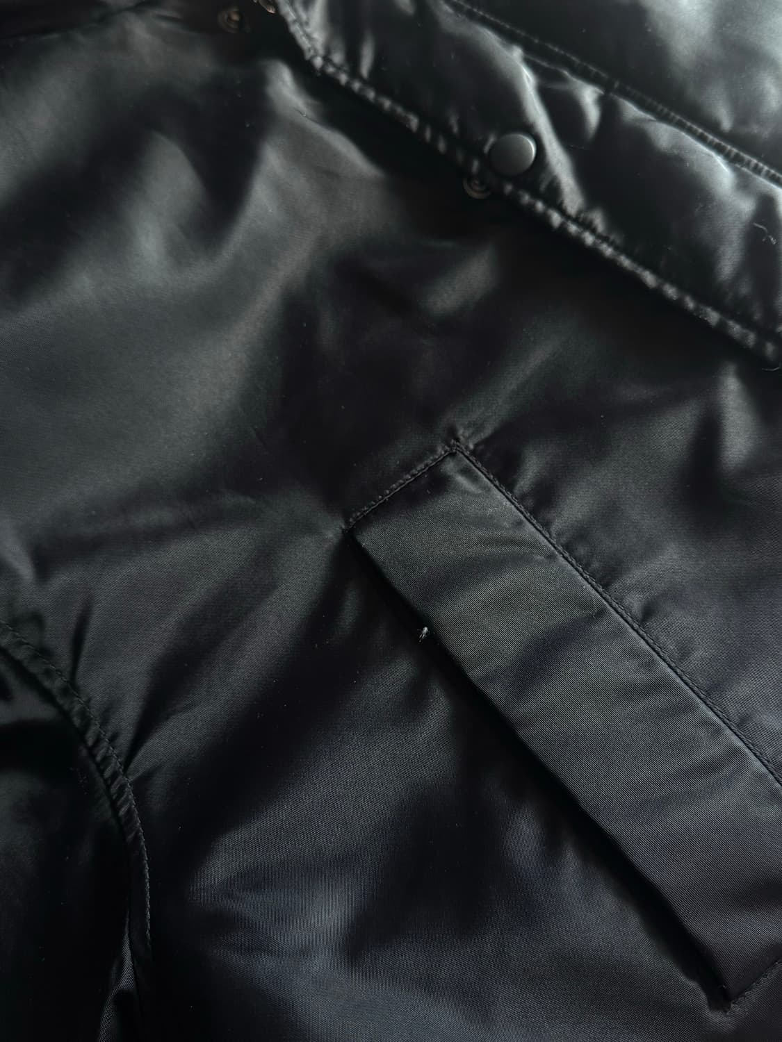 인스턴트펑크 로고 리버시블 롱 점퍼 블랙 상품이미지5