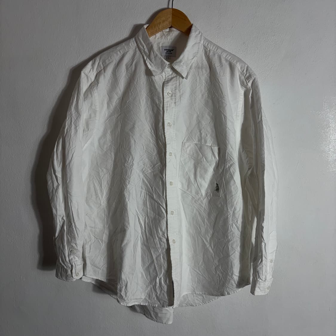 ESPIONAGE 옥스퍼드 화이트셔츠(L) 상품이미지1