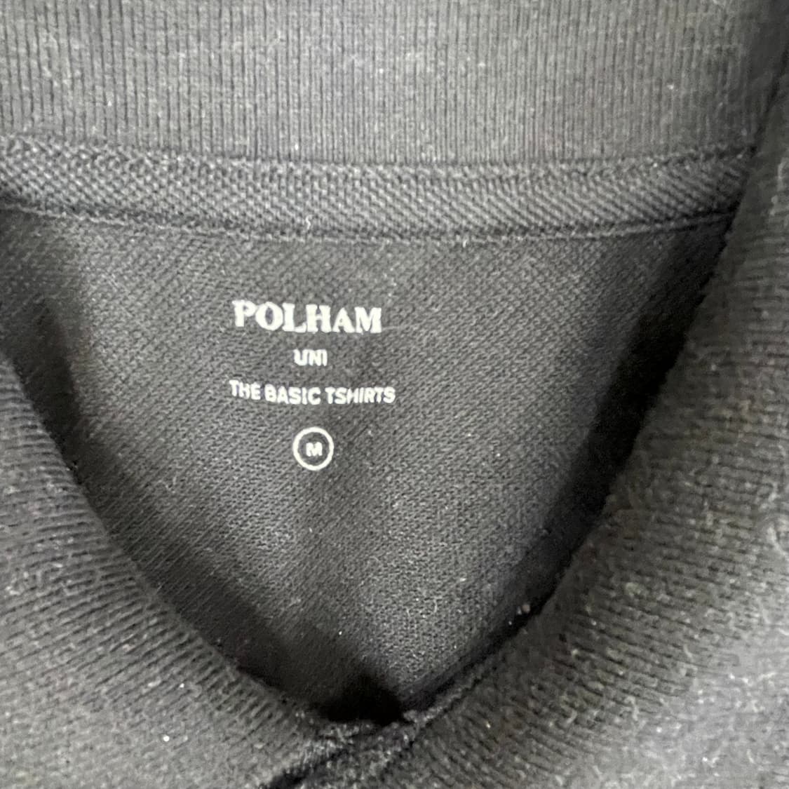 폴햄 기본 카라티 M 블랙 상품이미지3