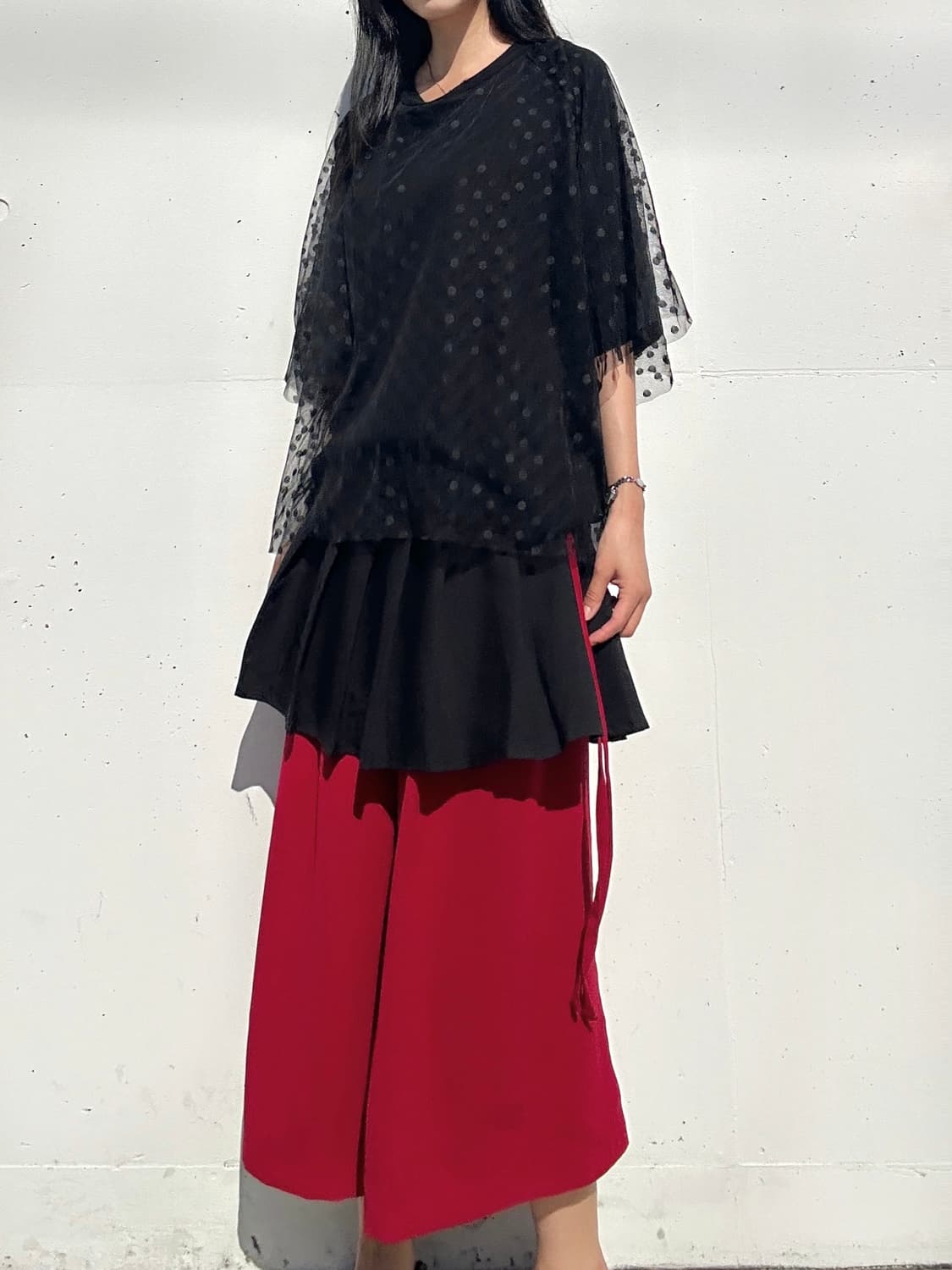 dot mesh top / black 상품이미지6