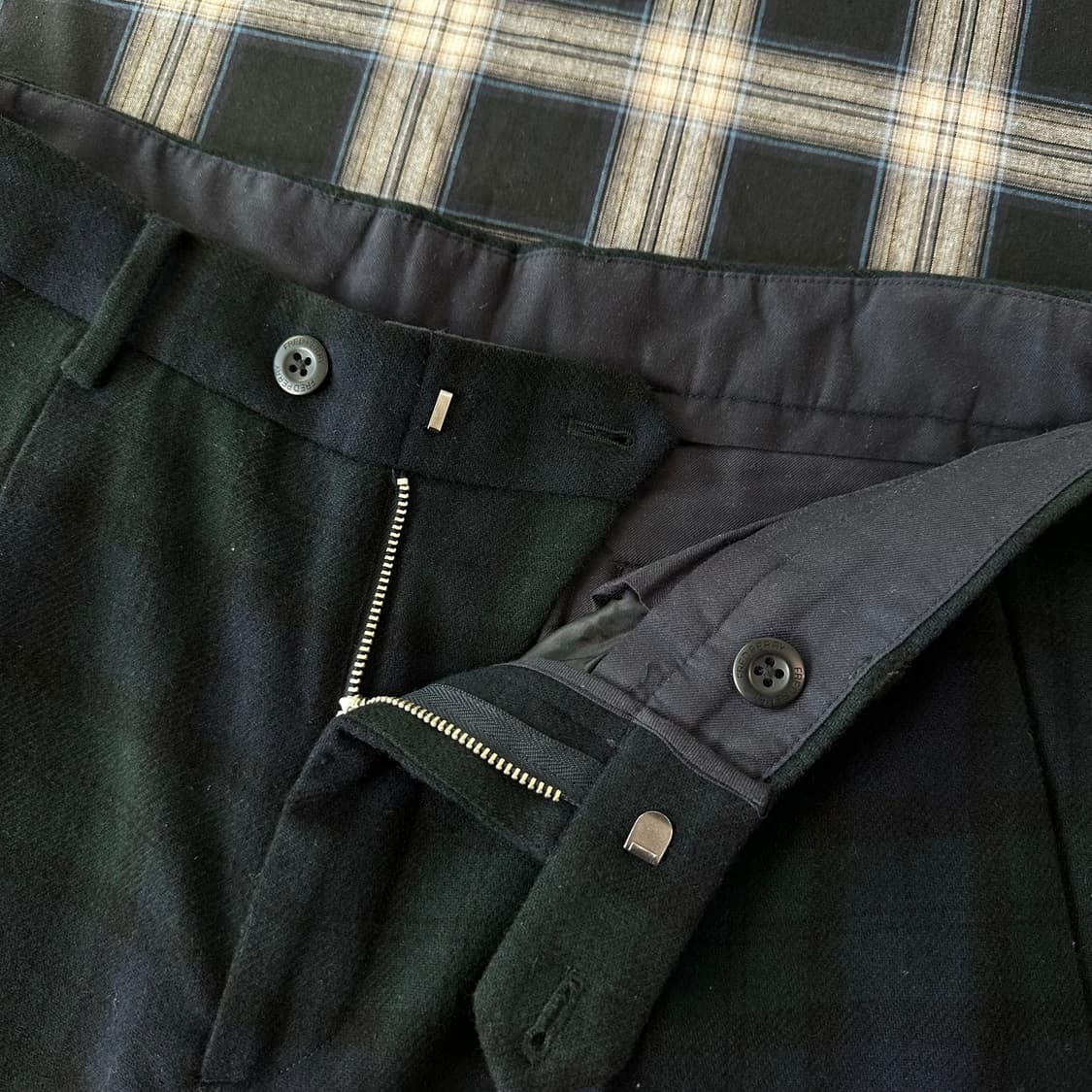 프레드페리 타탄 체크 펑크 브리티쉬 울 팬츠 상품이미지3