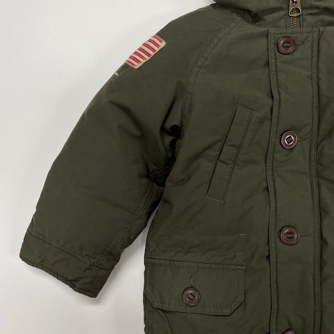 4t 랄프로렌 폴로키즈 오리털 카키 패딩 상품이미지3