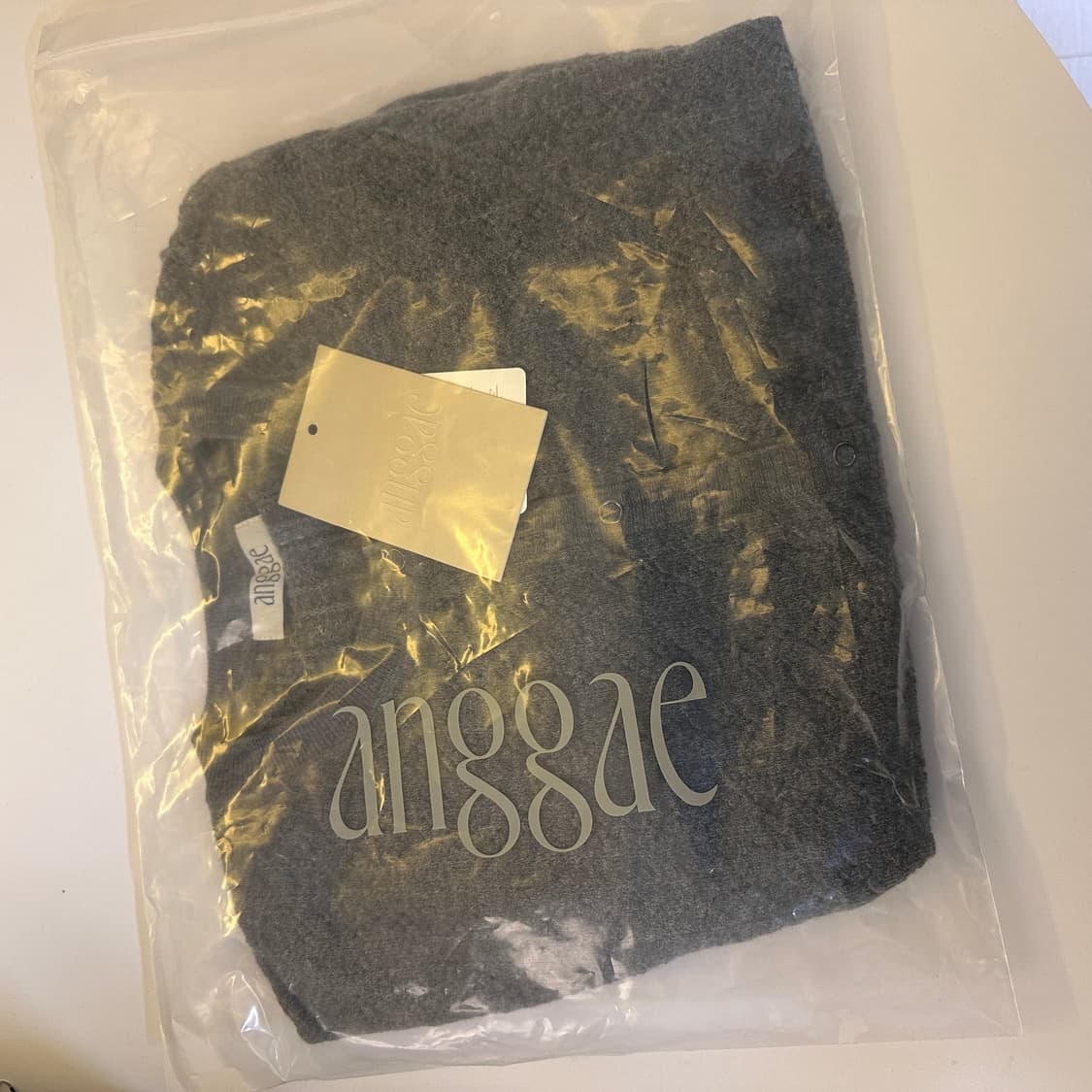 새제품/ 앙개 니트 가디건 세트 니트 그레이 smoked 상품이미지8