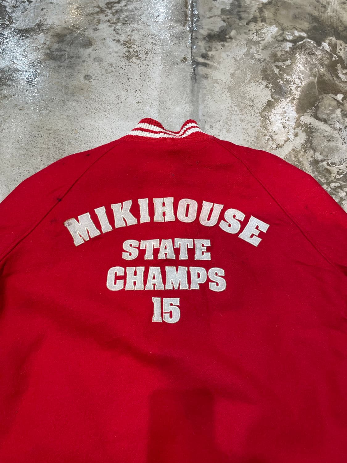 미키하우스 빅로고 울 레드바시티 자켓  상품이미지6