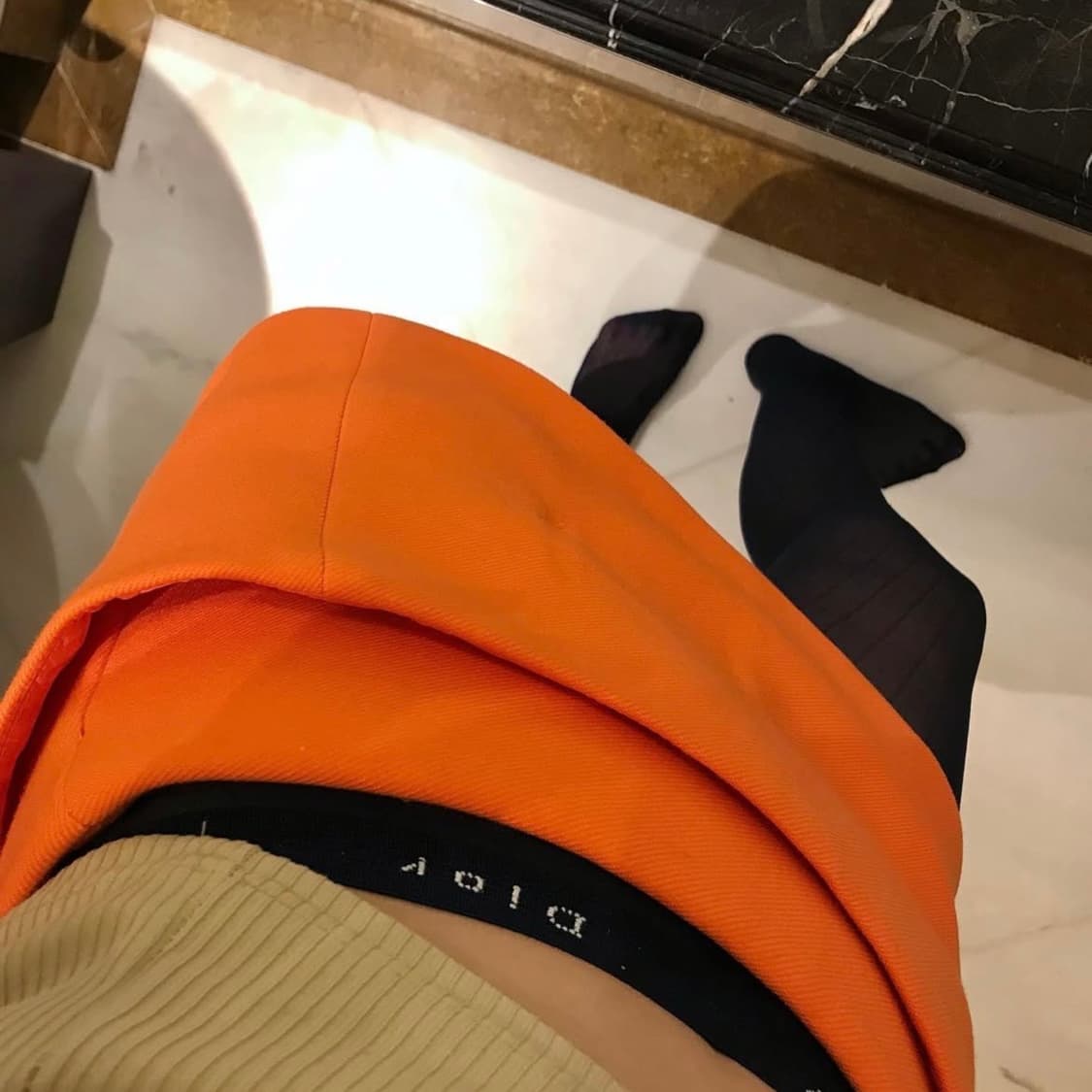 에옹쓰 Layerd mini skirt -orange 스커트 상품이미지2