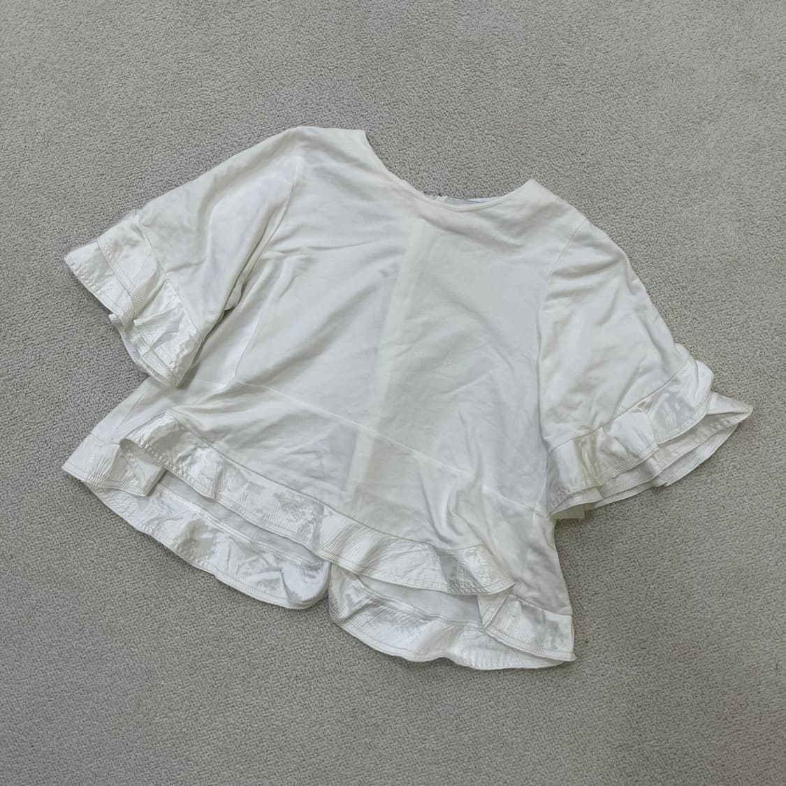 38 럭키슈에뜨 여성 프릴 반팔티 0415M 상품이미지1