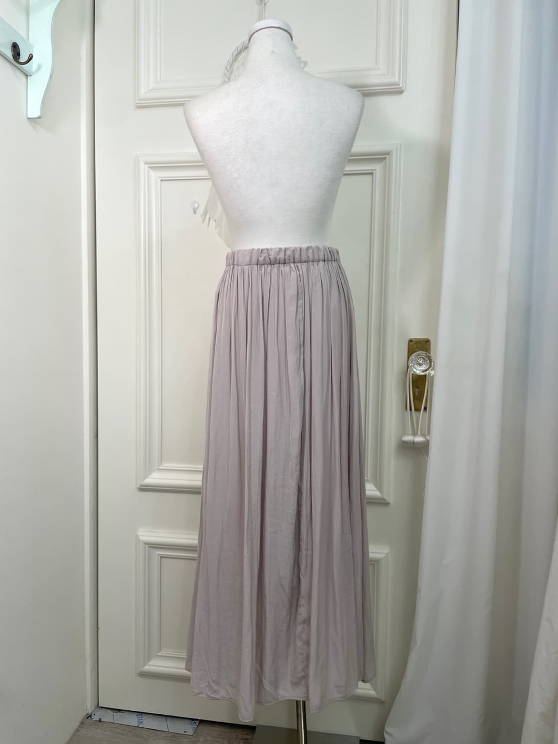 sheer lavender shirring banding long ski 상품이미지3