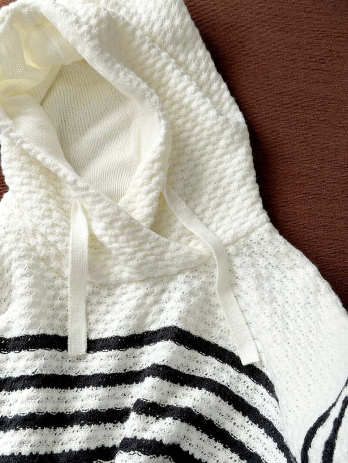 BIG silhouette loose knit hooded P/O 상품이미지2