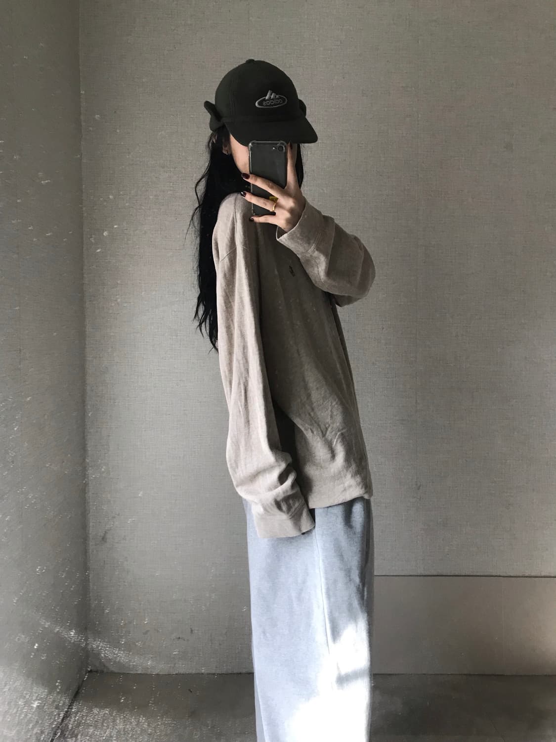 폴로 오트밀 오버핏 반집업 상품이미지4