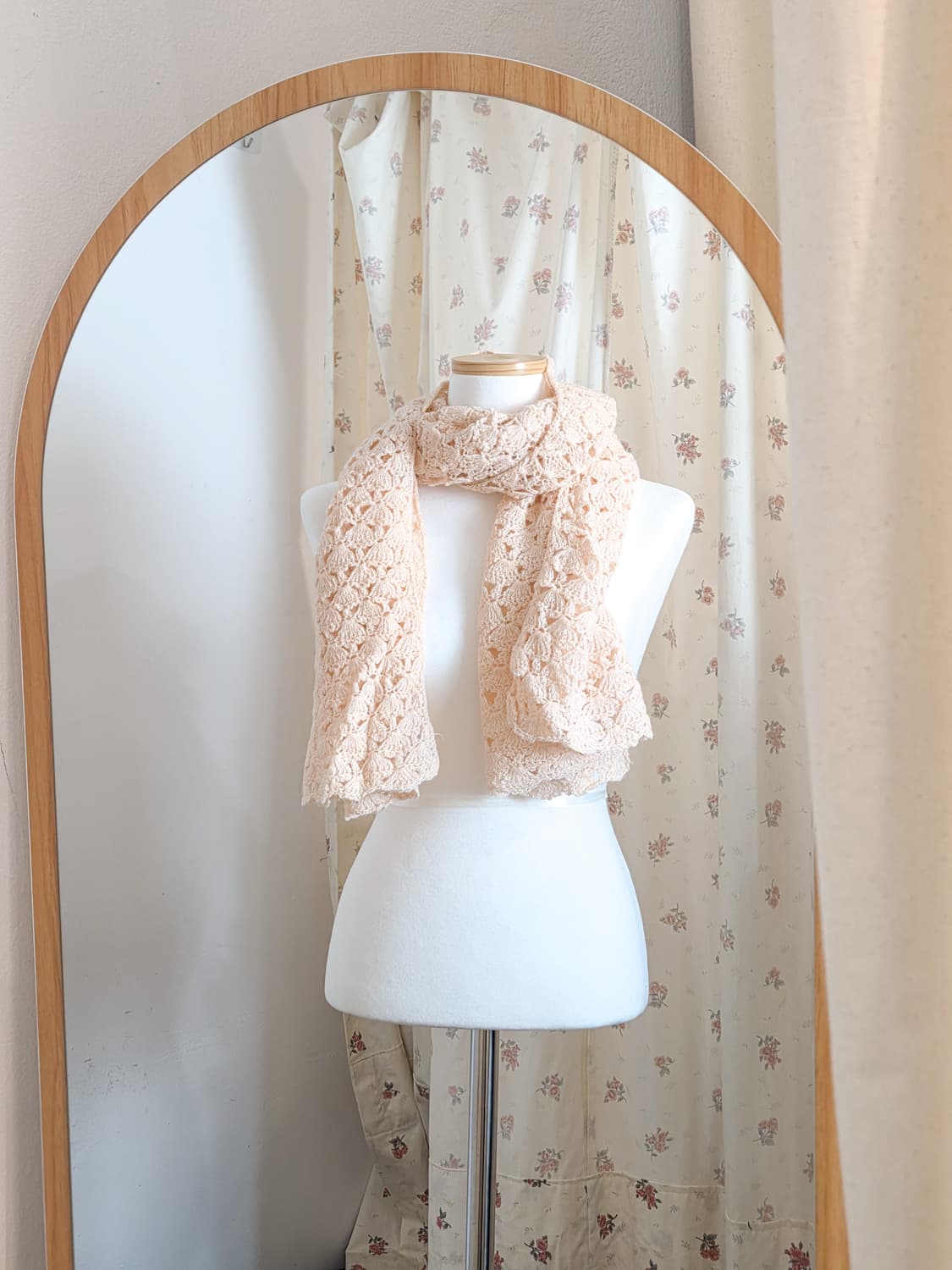 피치 뜨개 머플러 상품이미지1