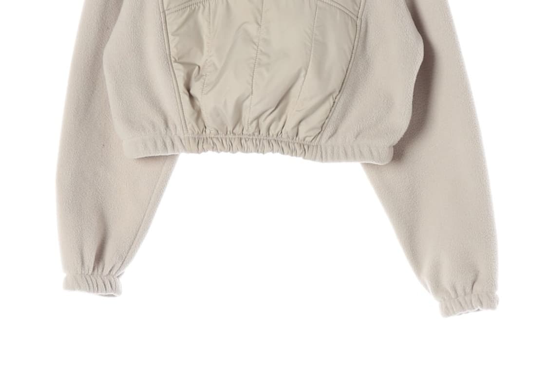 나이키 스우시 퀼팅 믹스 하프 집업 플리스 크롭 자켓 S 상품이미지4