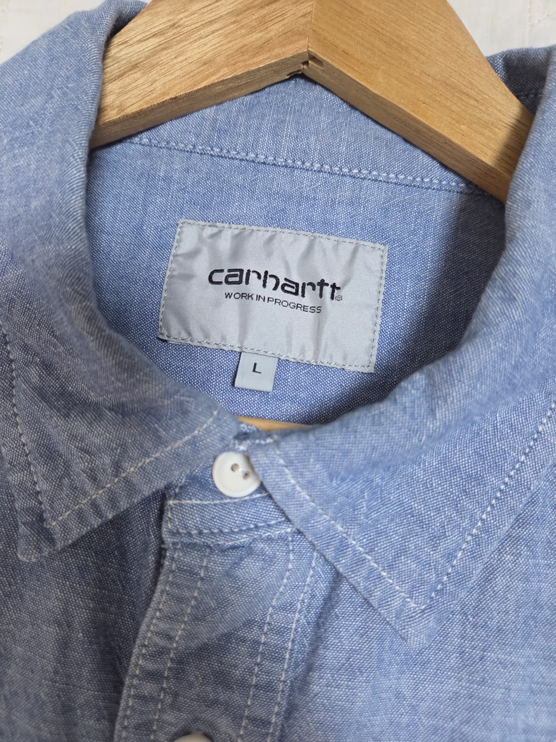 [L] 칼하트윕 클링크 하트 셔츠 블리치 린스드 상품이미지3