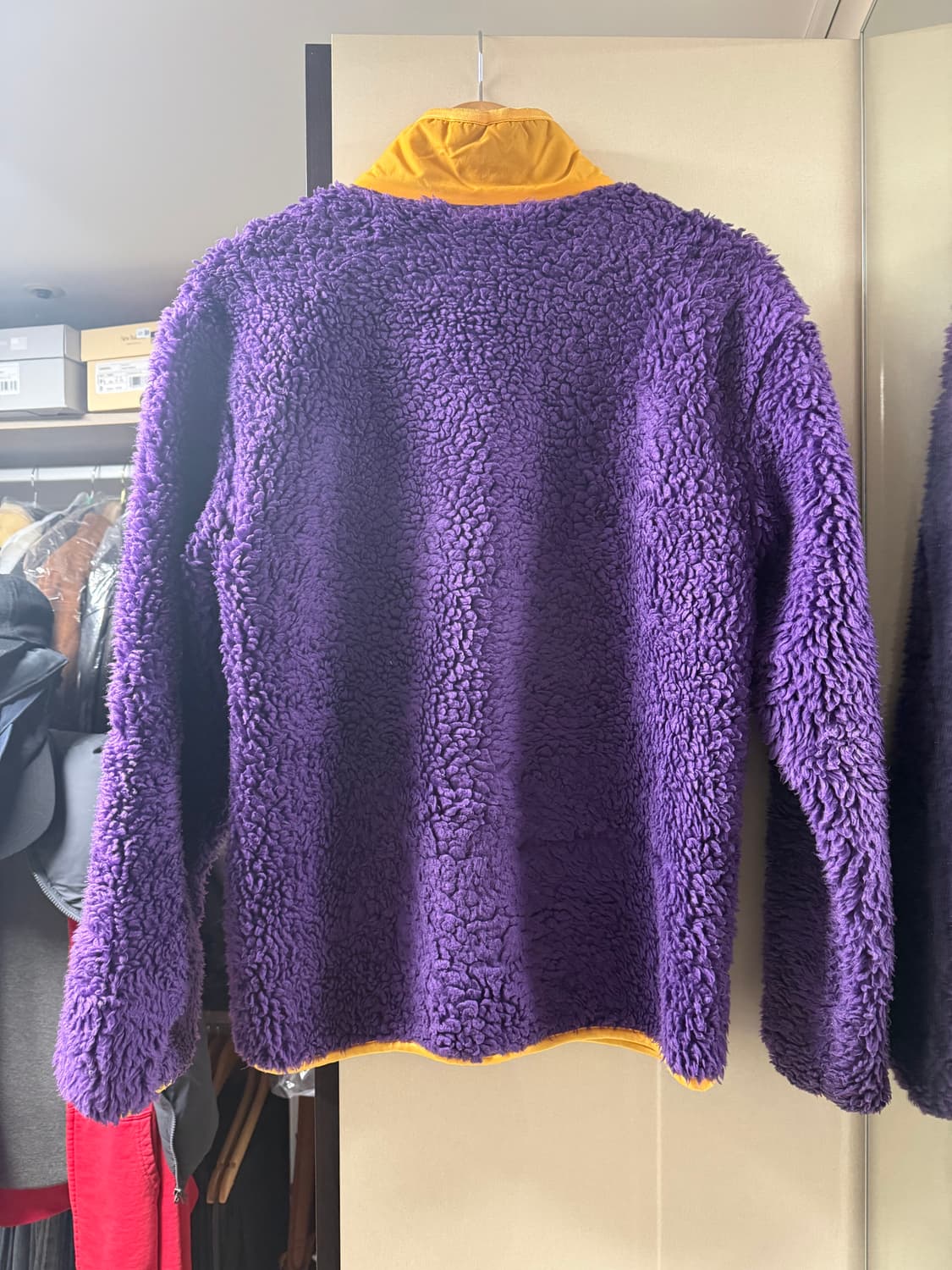 [M사이즈] 90s 피코 레트로 딥파일 후리스 보라/옐로우 상품이미지2