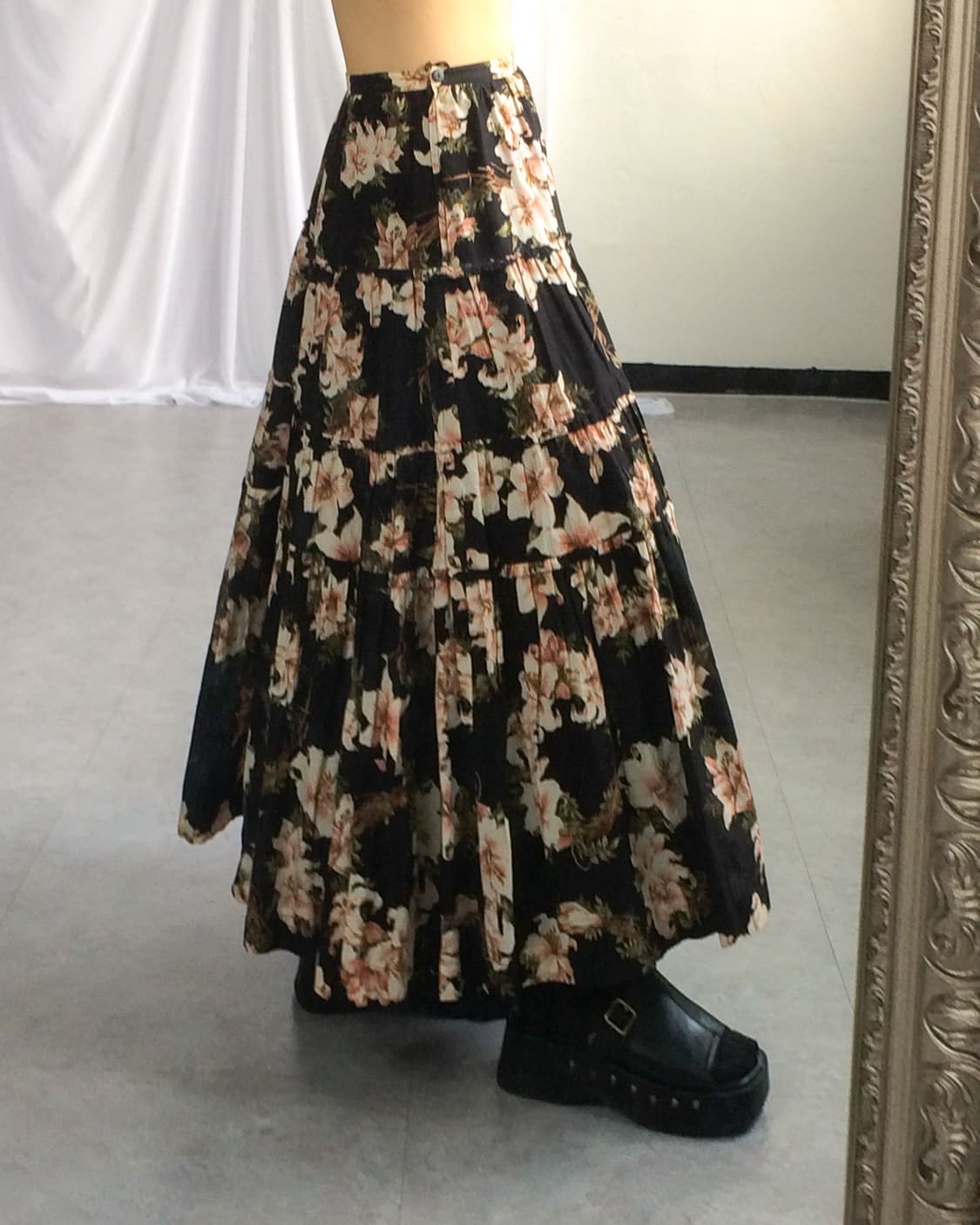 Flower pattern layer long skirt 상품이미지6