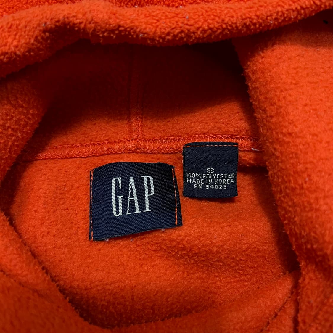 갭 GAP 빅로고 후리스 플리스 후드 티셔츠 [오렌지] S/90 상품이미지4