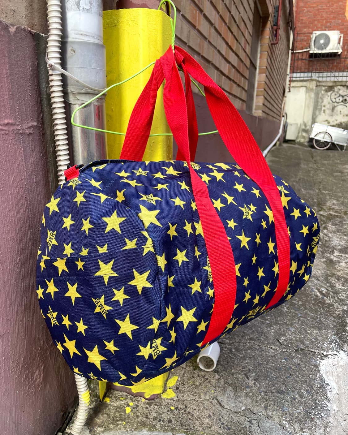 Yellow Star Navy Boston Bag 상품이미지3