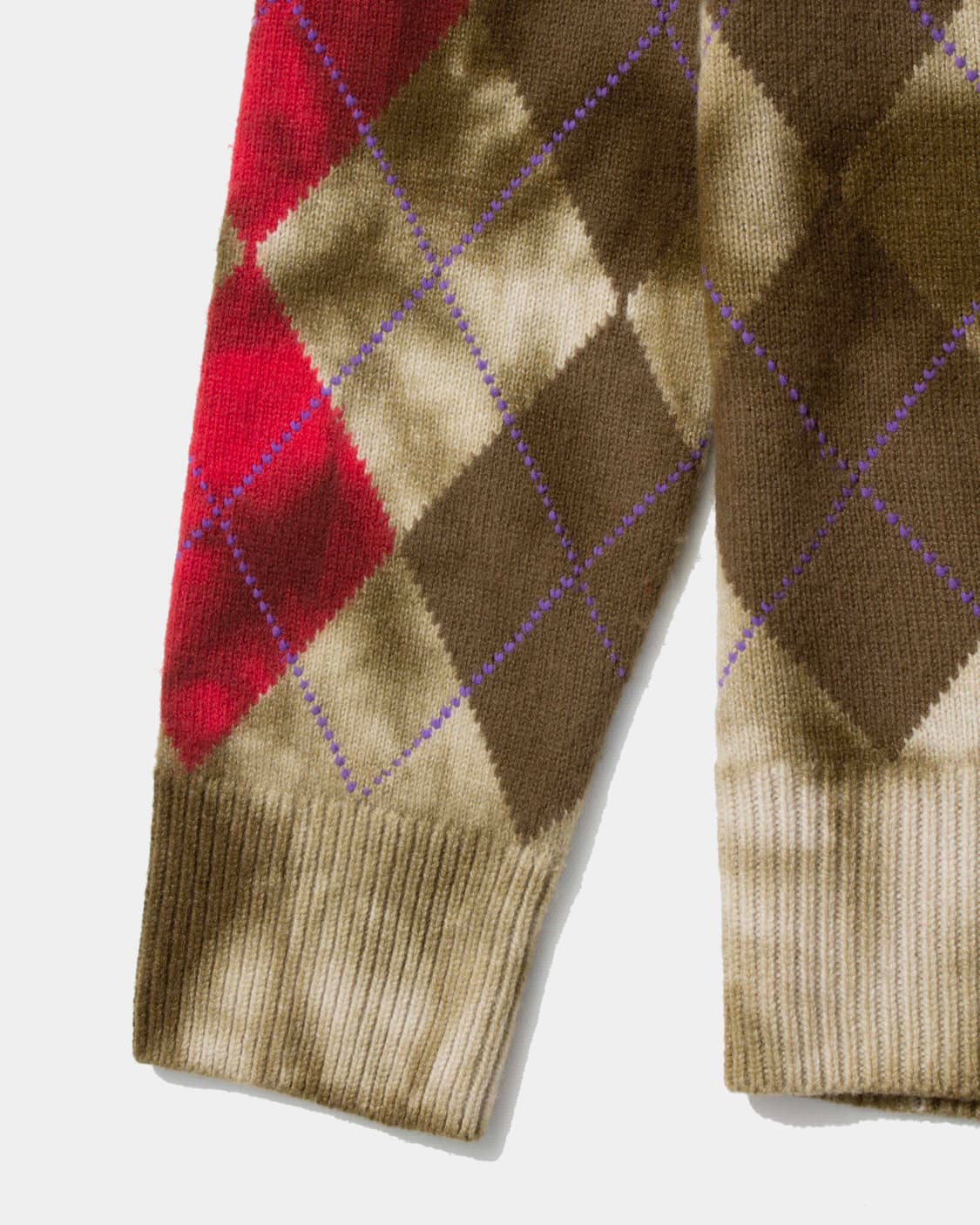 DIESEL 디젤 22FW 아가일 타이다이 염색 니트 상품이미지5