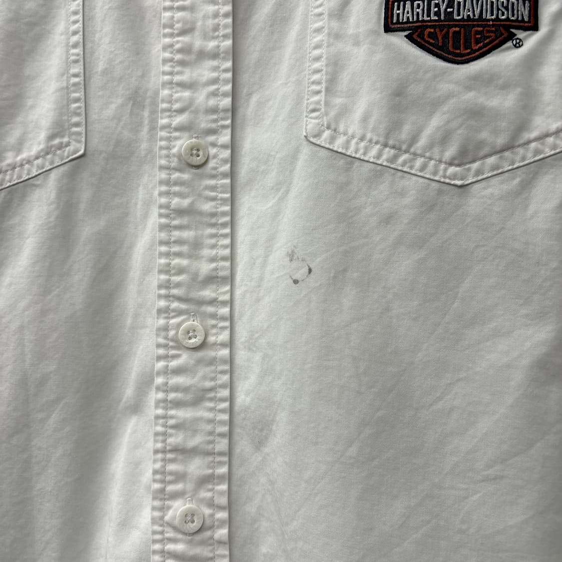 할리데이비슨 투포켓 스텐실 쉴드패치 코튼 워크셔츠 N1176 상품이미지7