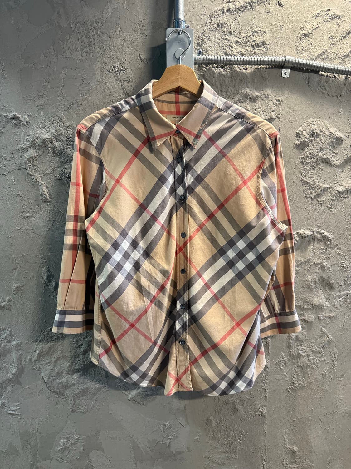 M 버버리BURBERRY 클래식 노바체크 셔츠 베이지 상품이미지1