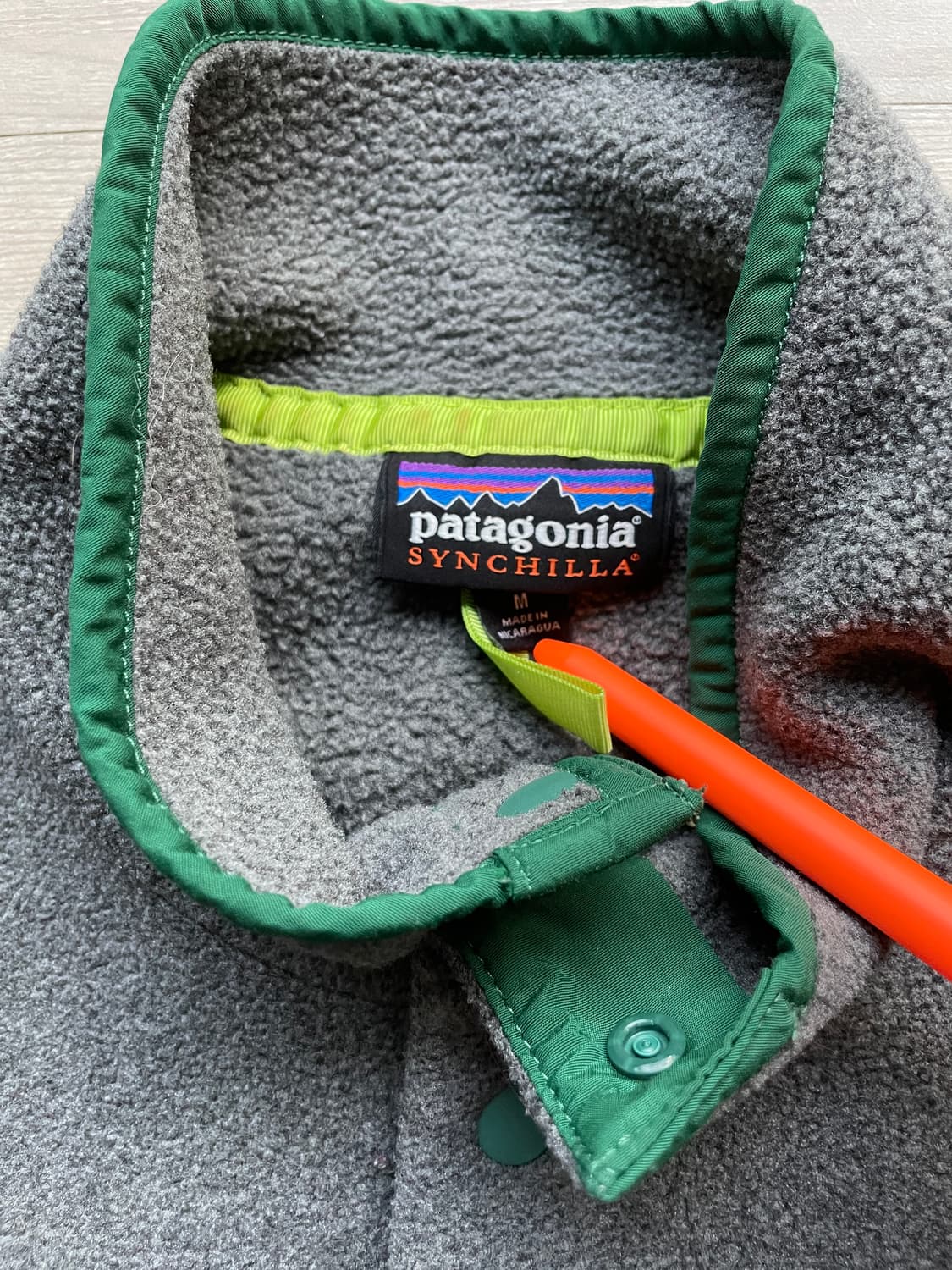 파타고니아 신칠라 그레이 그린 rare patagonia 빈티지 상품이미지3