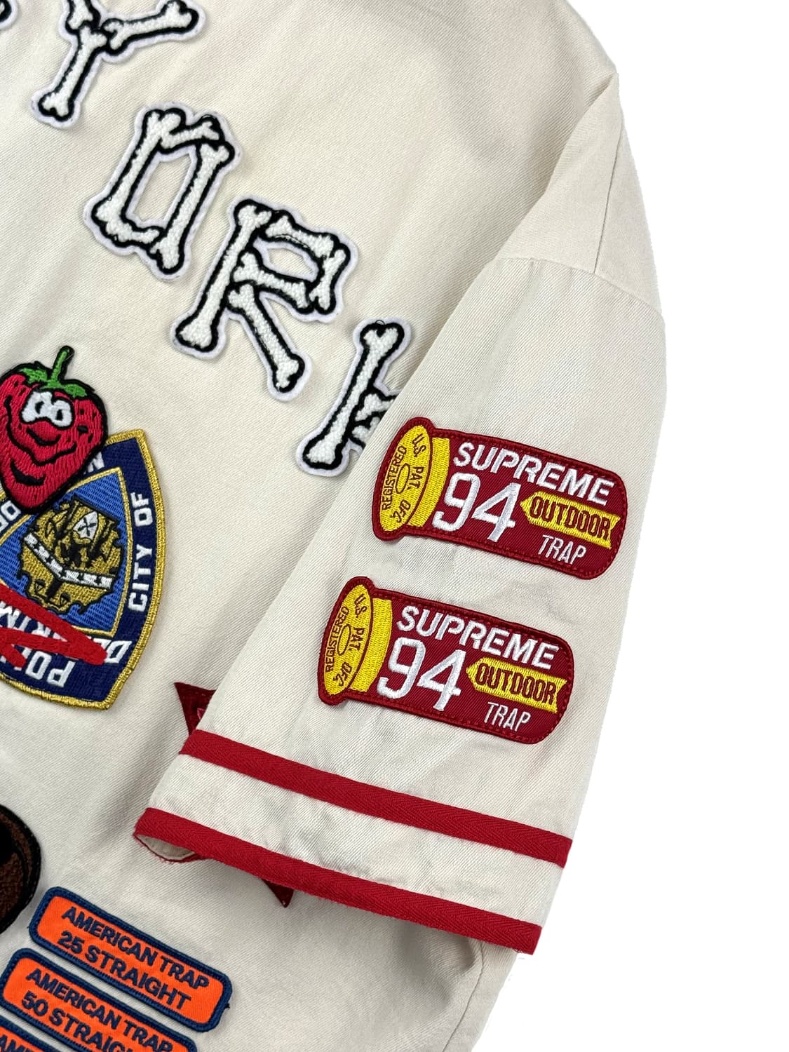 슈프림 패치 데님 베이스볼 저지 네츄럴 상품이미지9