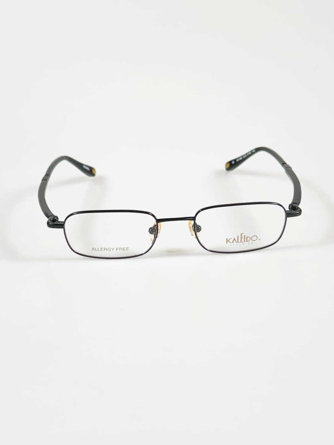 90s KALEIDO 블랙 슬림 스퀘어 메탈 빈티지 안경 상품이미지2