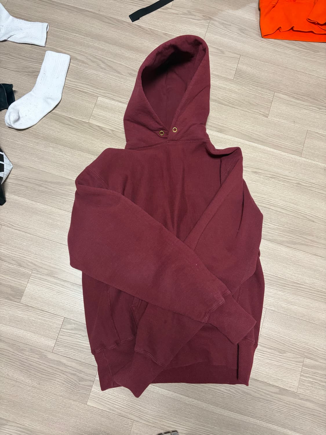 캠버 버건디 후드  상품이미지1