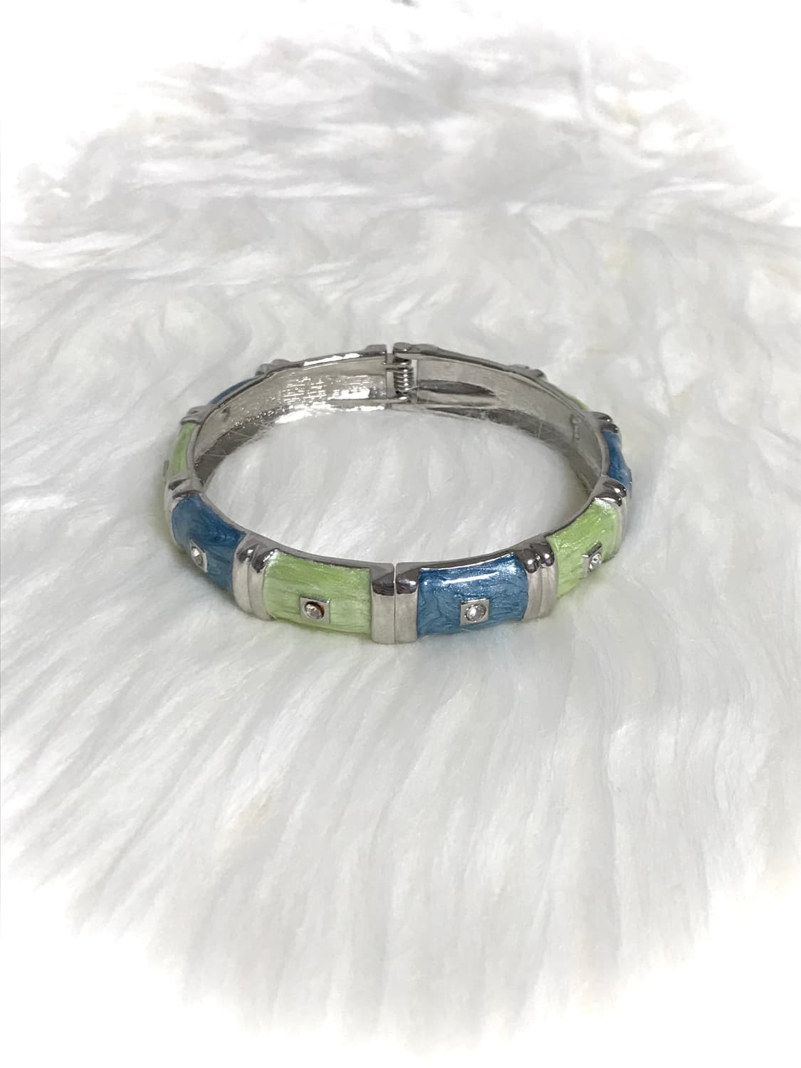 빈티지 페어리 오리엔탈 민트 그린 뱅글 팔찌 상품이미지1