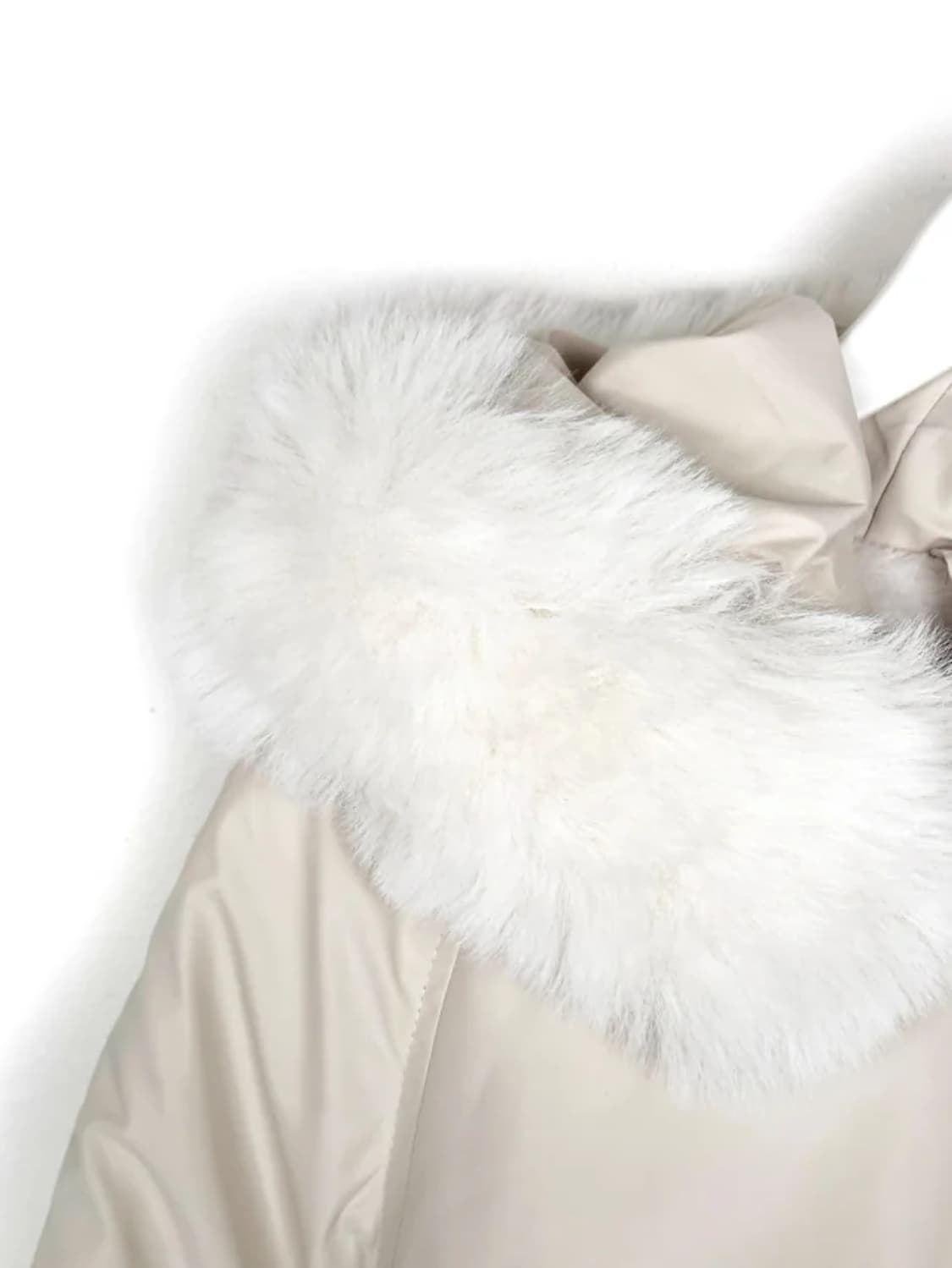 급처/새상품급)온마이원 윈터 퍼 버클 포켓 스트링 패딩 아이보리 상품이미지3