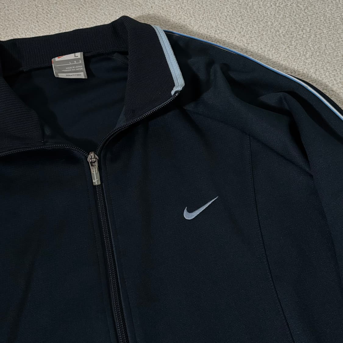 나이키 일본빈티지 네이비 스카이블루 스몰로고 져지 상품이미지3
