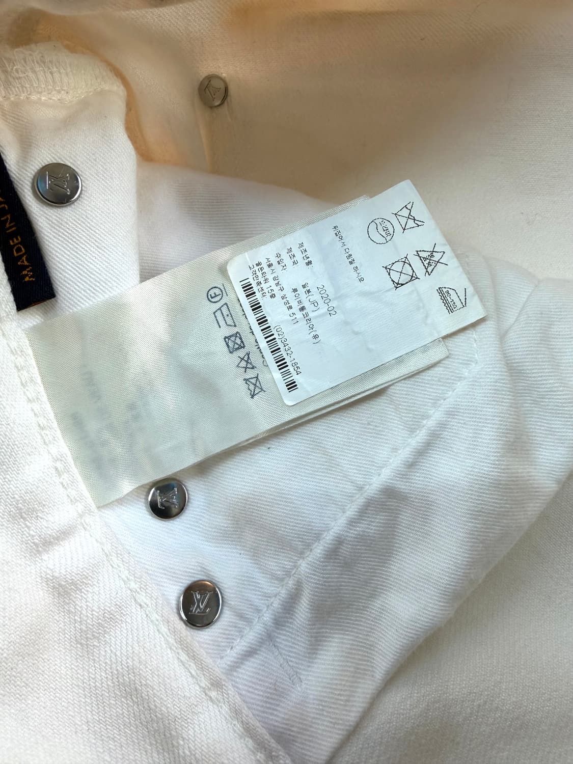 35/ 루이비통 스트레치 화이트 코튼 팬츠 상품이미지10