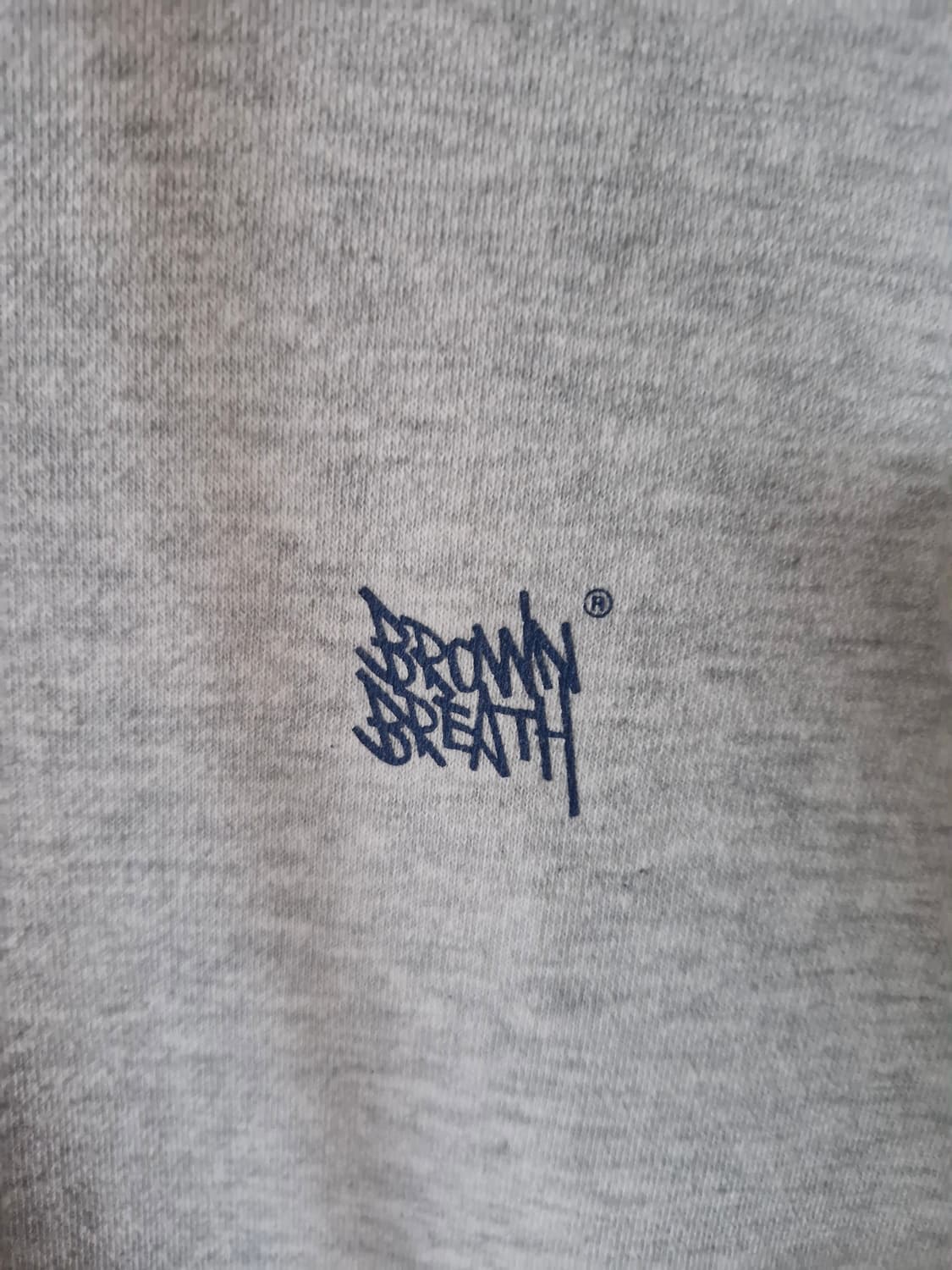 브라운브레스 백프린팅 기모 후드티 멜란지그레이 L 상품이미지3