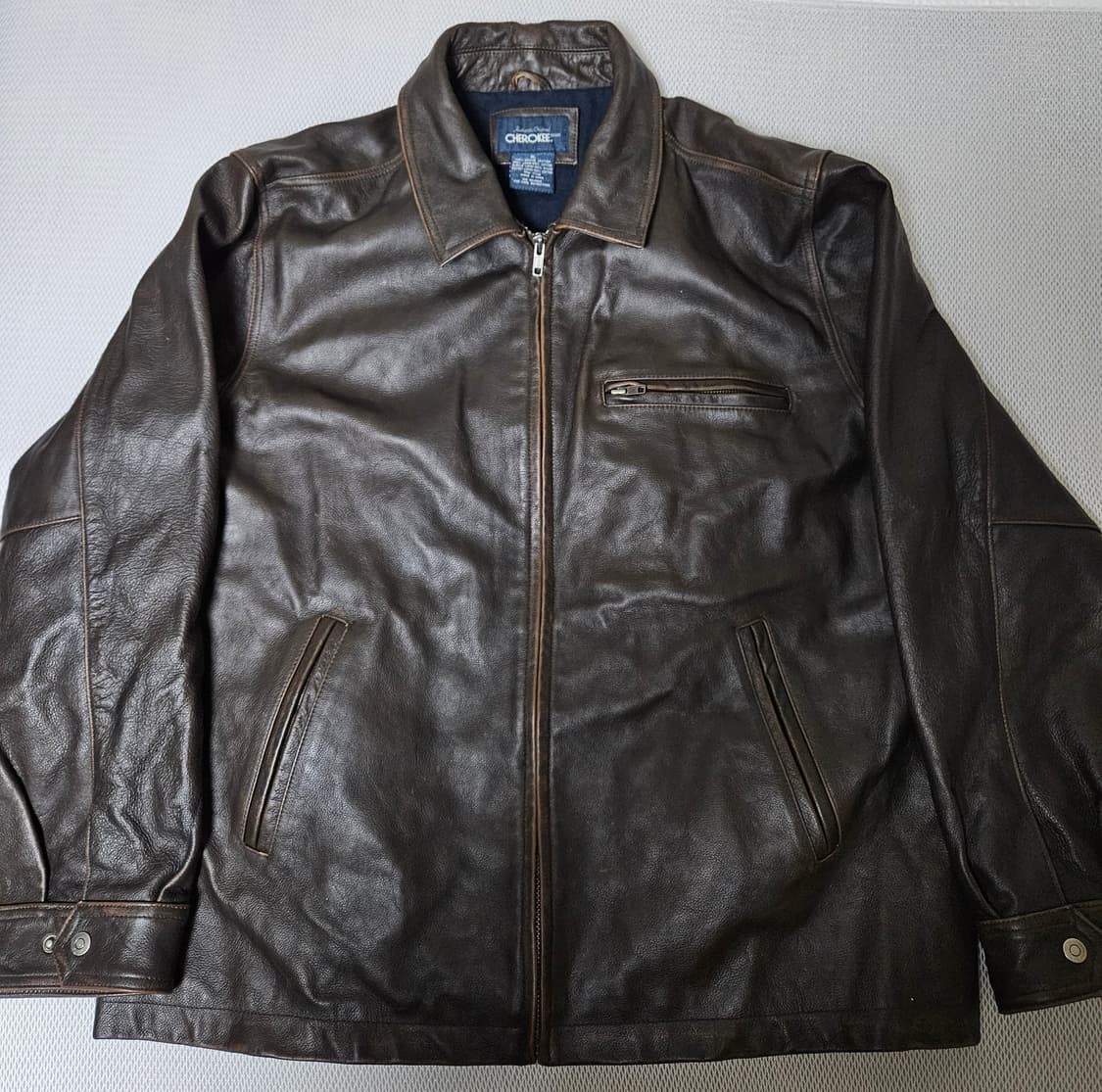 빈티지레더 레더자켓 가죽자켓 카코트 XL 레더 레더카코트 상품이미지1