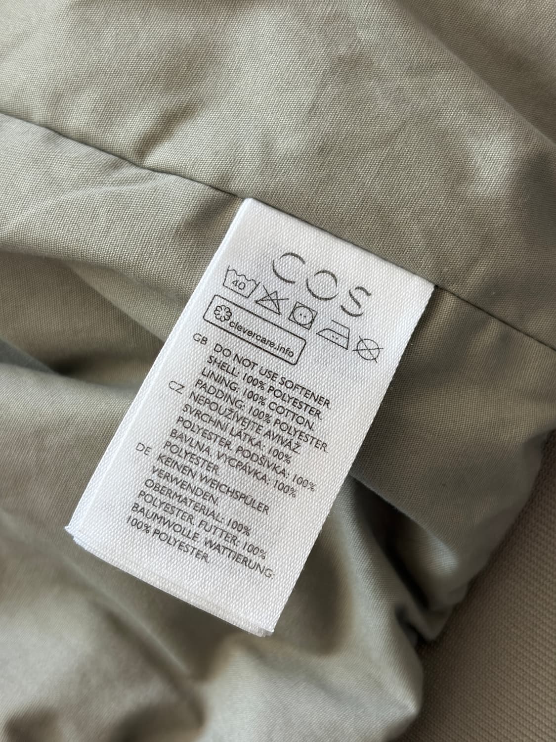 COS 코스 라이트 카키 봄버 자켓 L (103) 상품이미지6