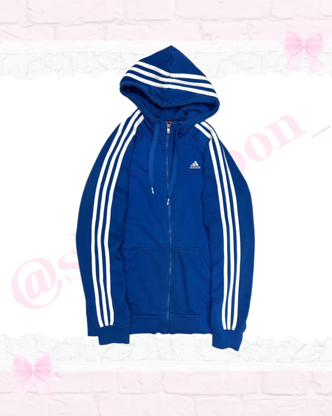 아디다스 블루 후드집업 상품이미지2