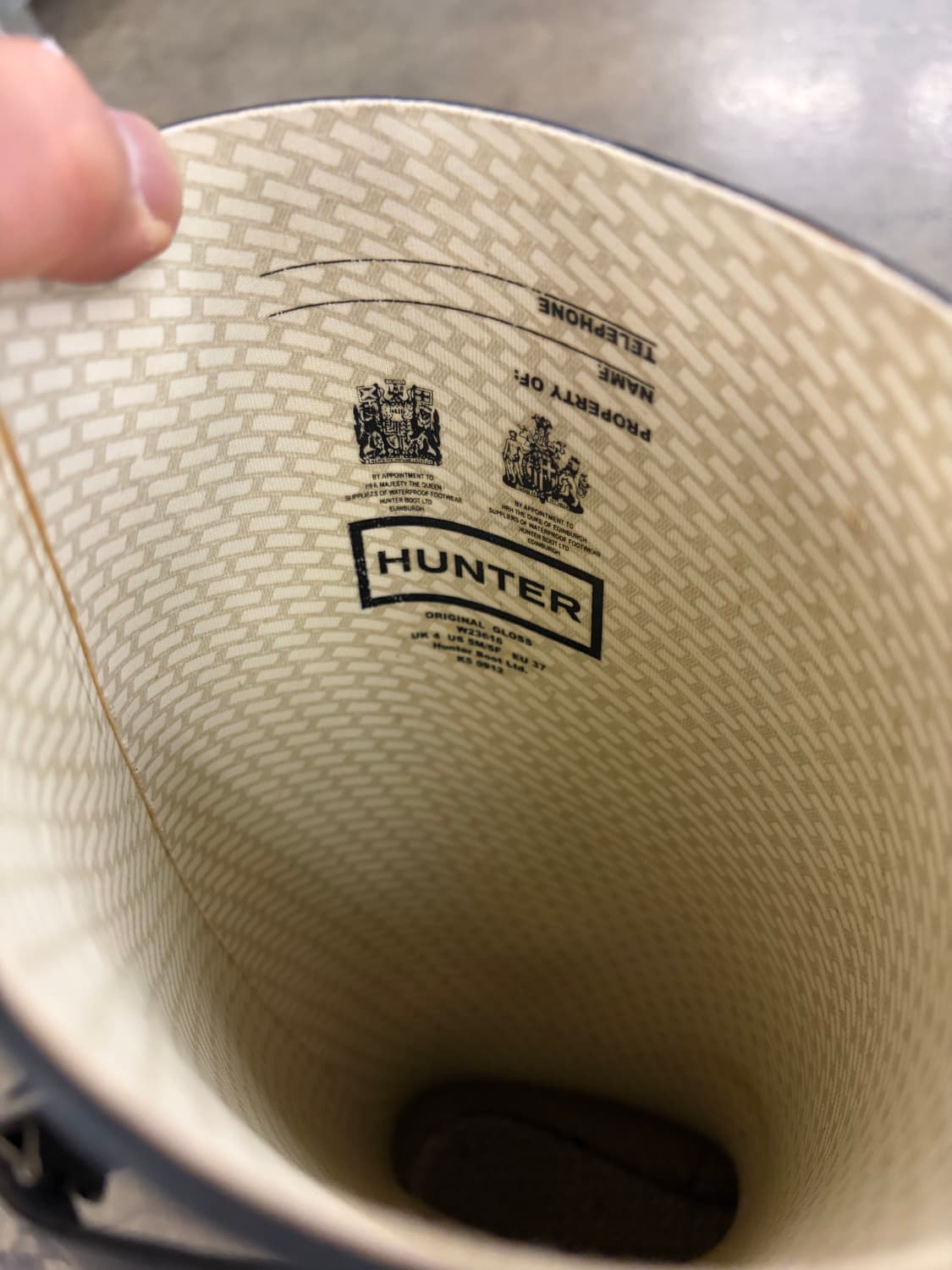 헌터 오리지널 톨 레인부츠 블랙 EU37 상품이미지3