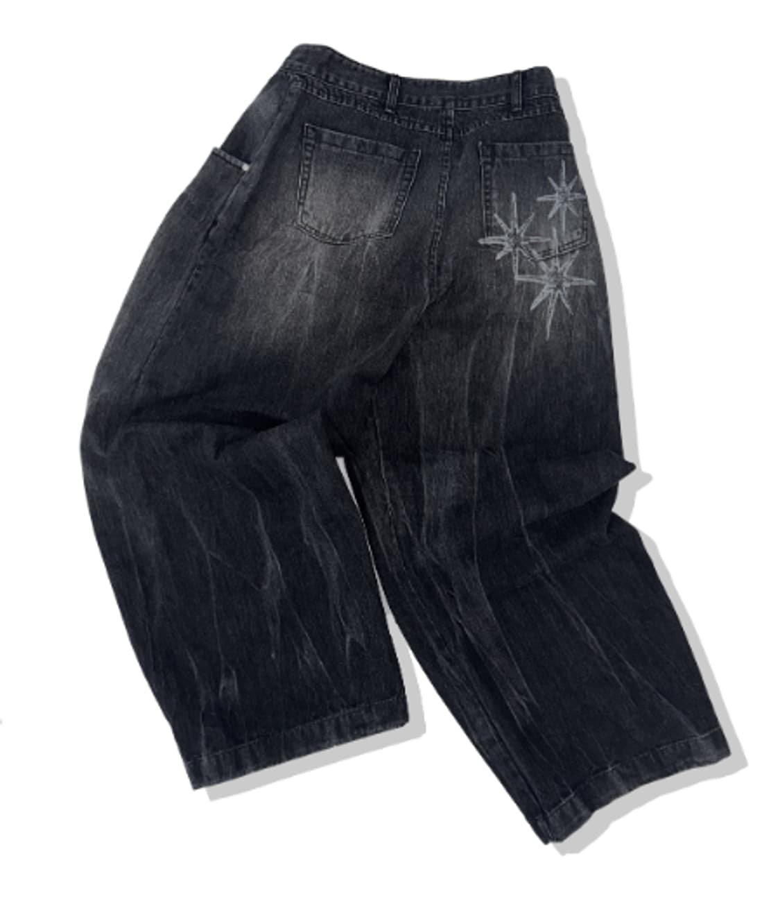 [L] 언타이틀드 서울 오블리전 커브드 데님 블랙 상품이미지2