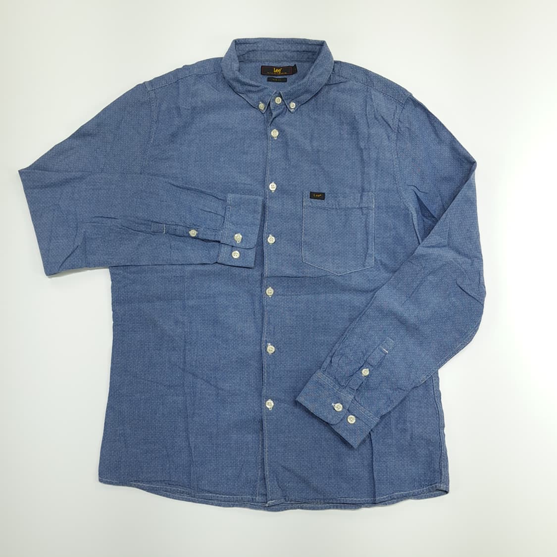 CN680 L LEE 리 블루 도트 슬림핏 긴팔 셔츠 남방 상품이미지2