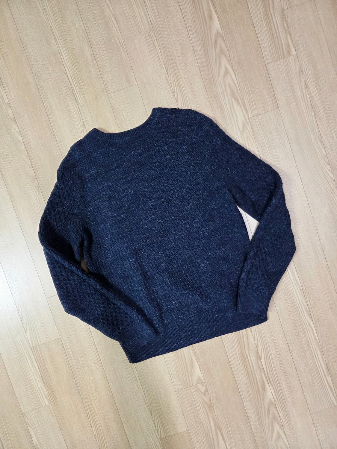 갭 블루 네이비 아란 짜임 코튼 니트 상품이미지5