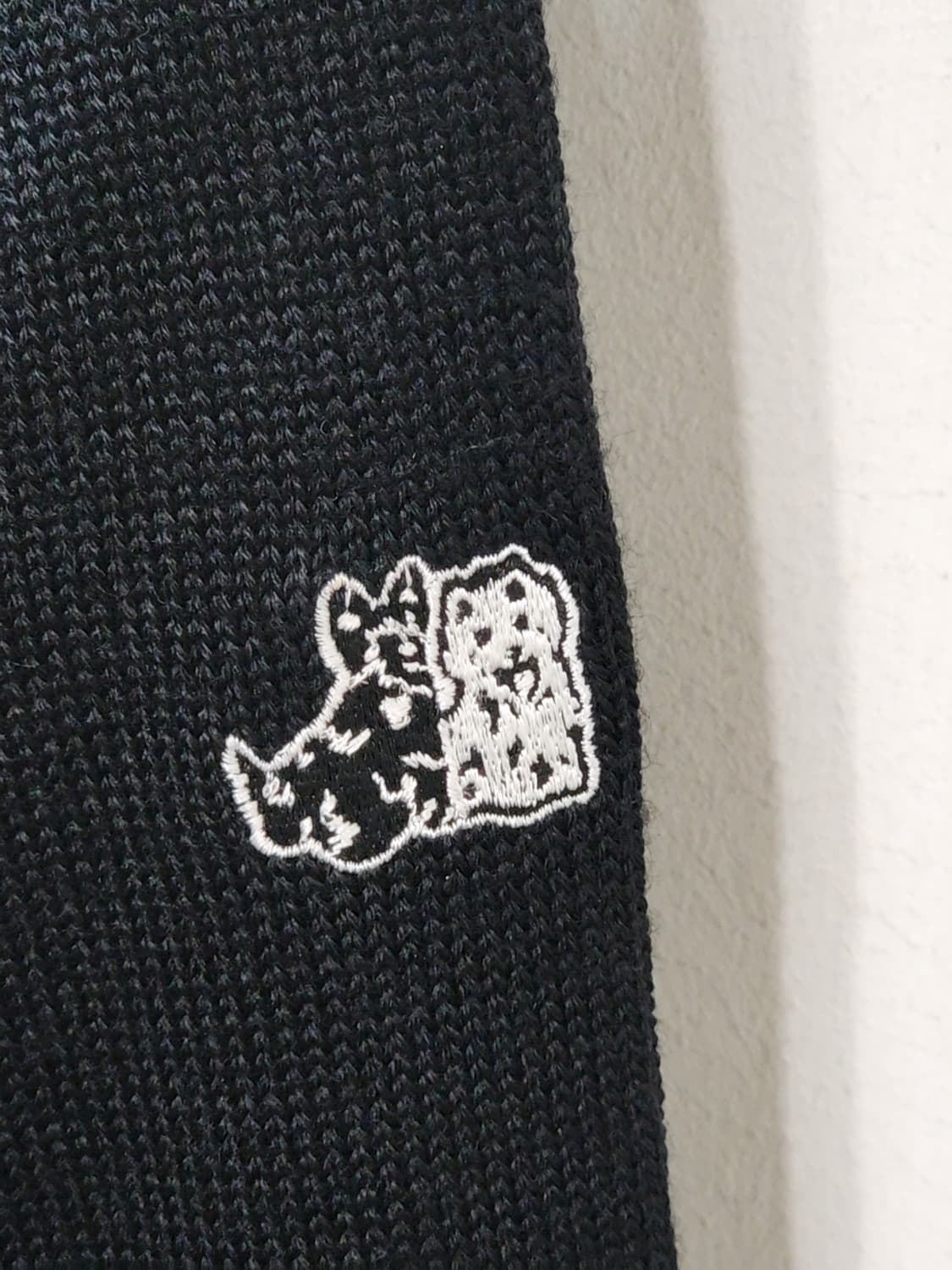 (L) 블랙앤화이트 니트 블랙 빅로고 골프웨어 스웨터  상품이미지4