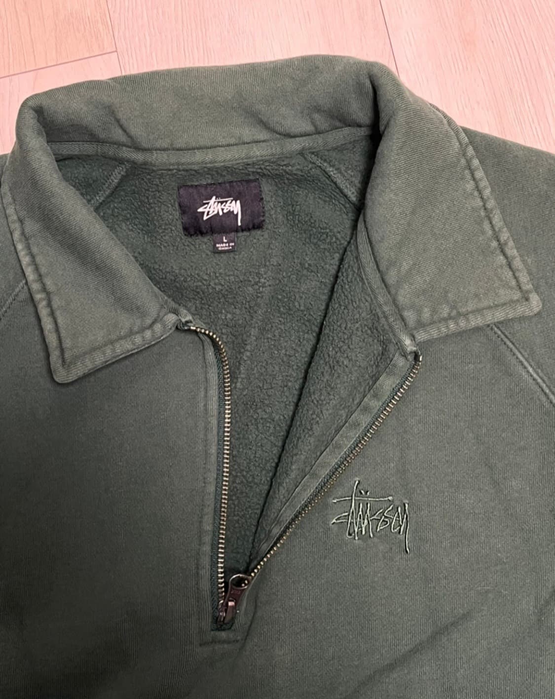 스투시 하프집업 맨투맨 L 상품이미지2