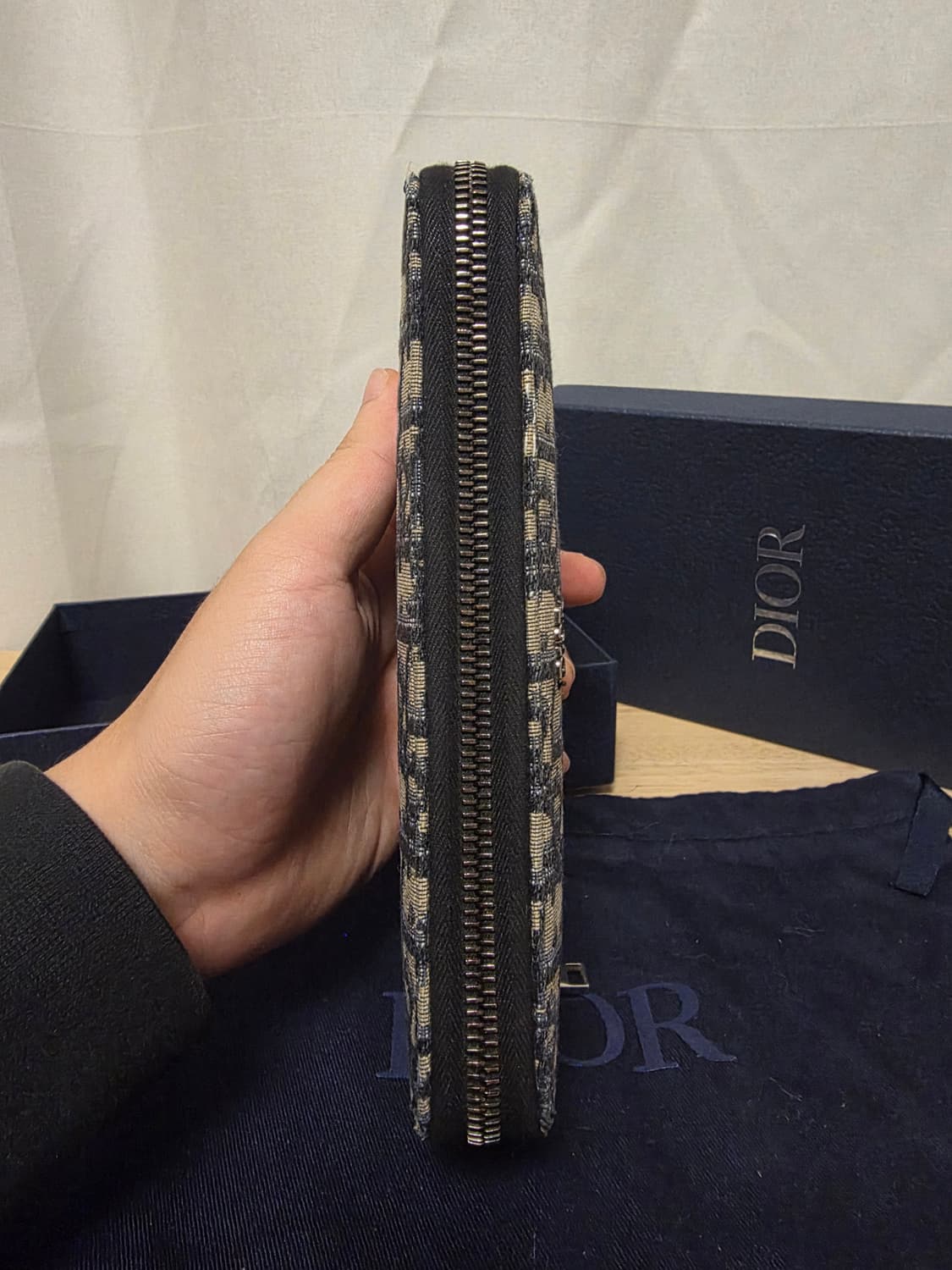 [풀구성] 디올 오블리크 지퍼 장지갑 베이지 지퍼돌이 상품이미지3